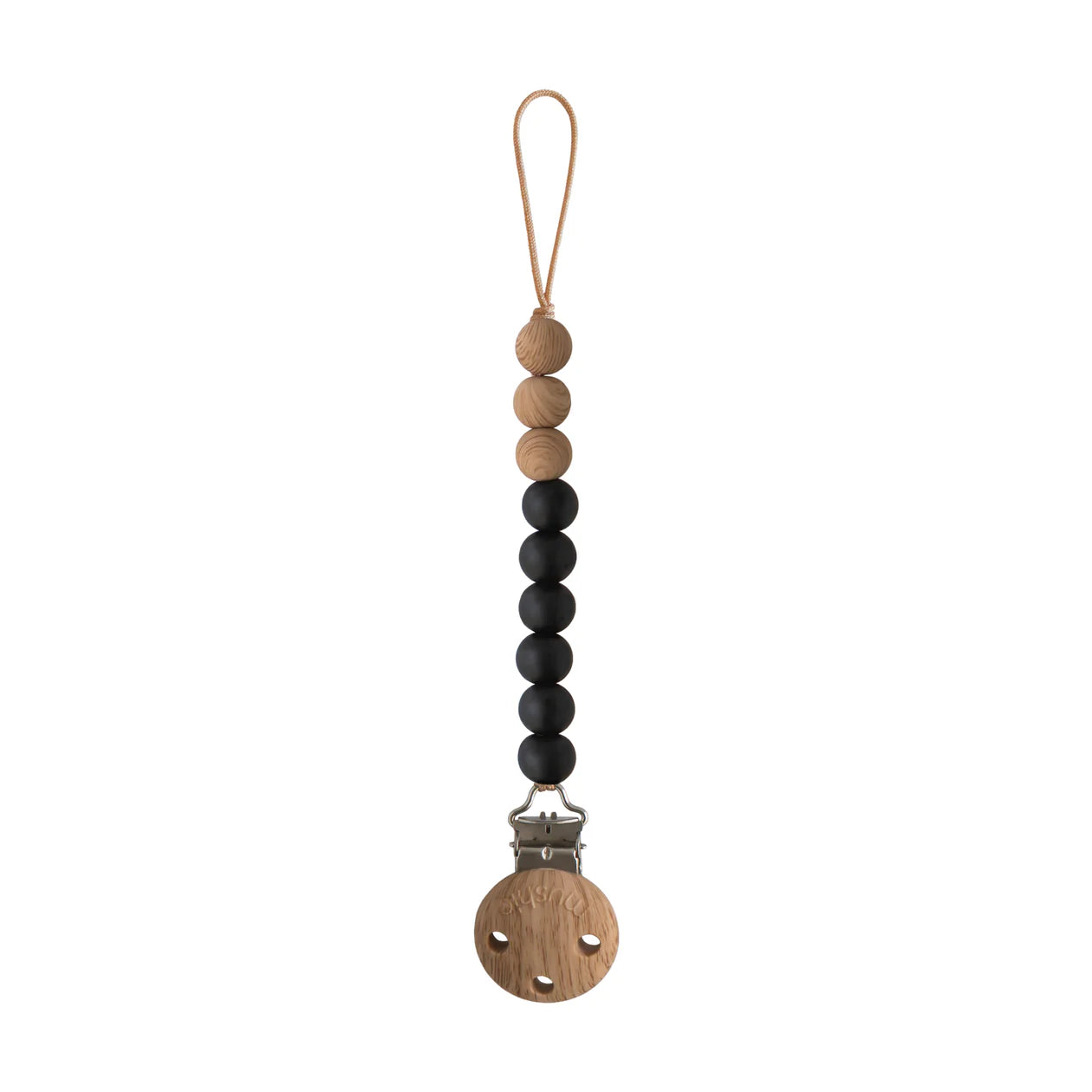 Silicone Pacifier Clip || Eva - Ash