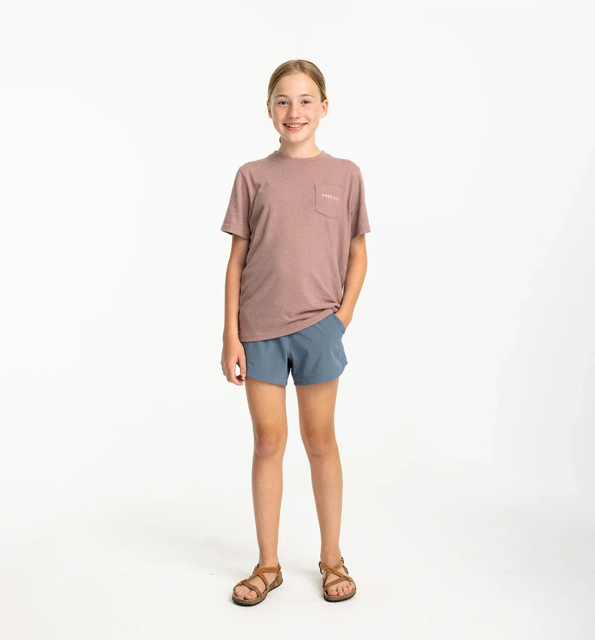 Girls' Pull-On Breeze Short || Pacific Blue - Youth