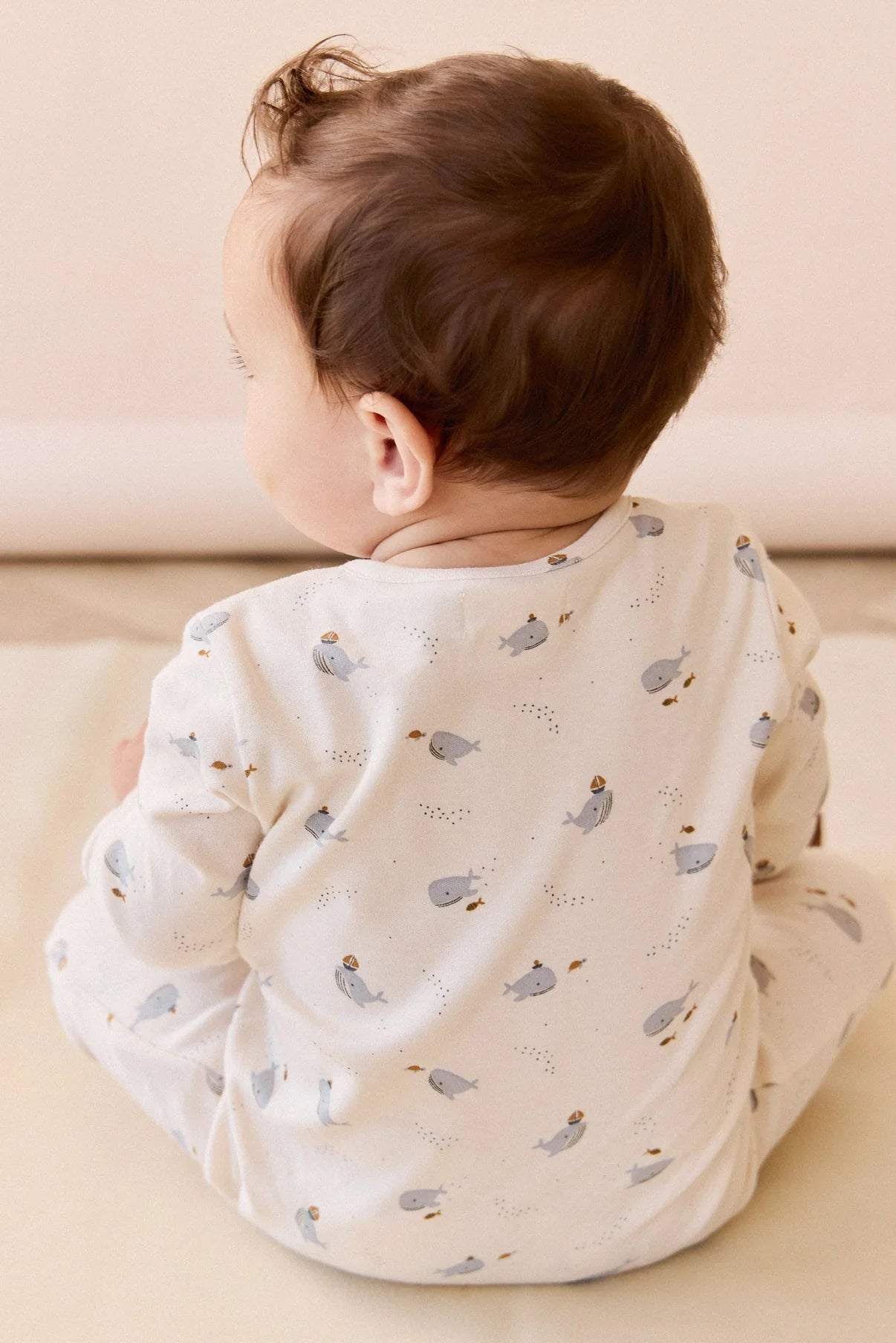 Organic Cotton Reese Zip Onepiece || Whales