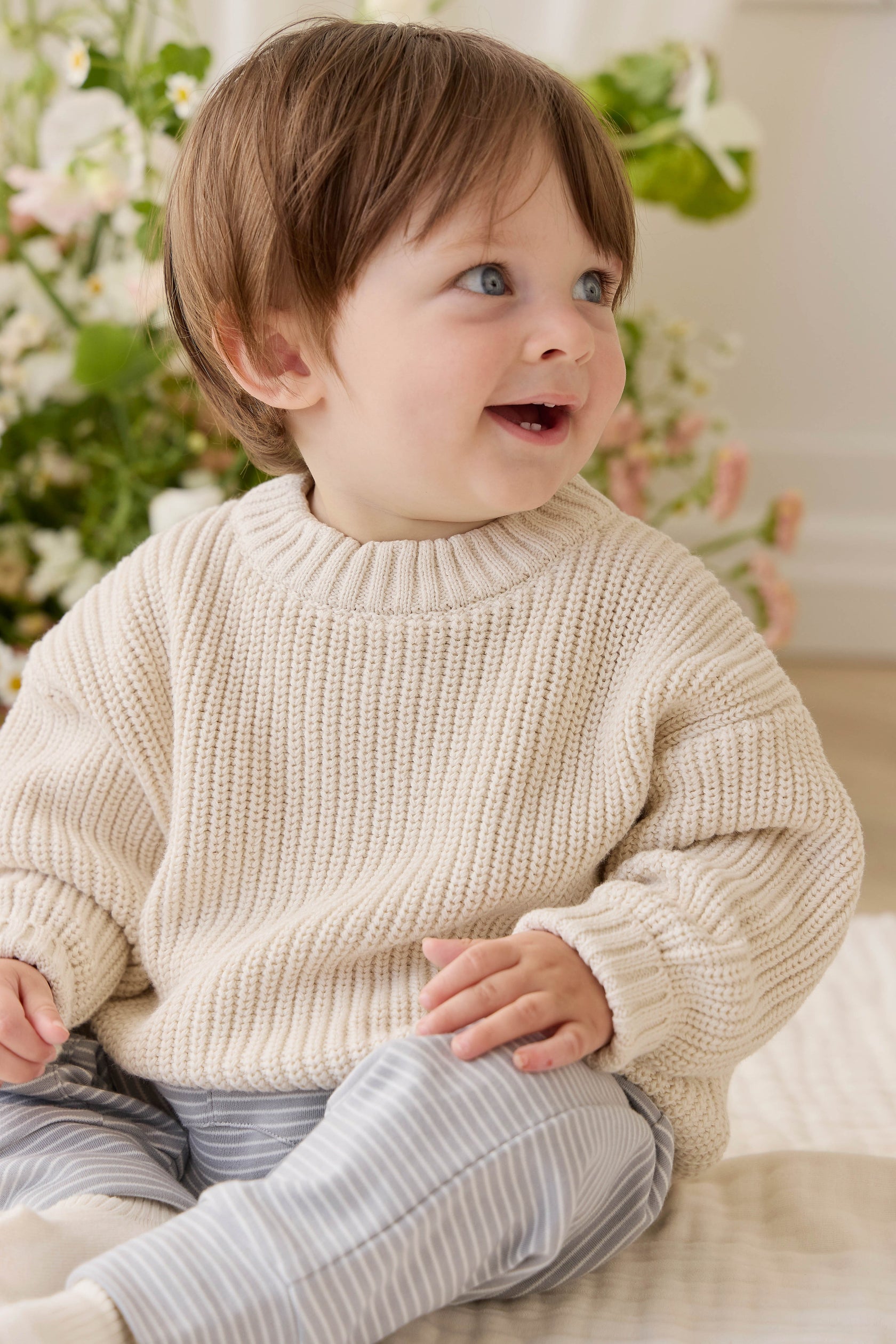Pima Cotton Wesley Pant || Fine Stripe Missouri/Parchment - LAST 1Y & 4Y