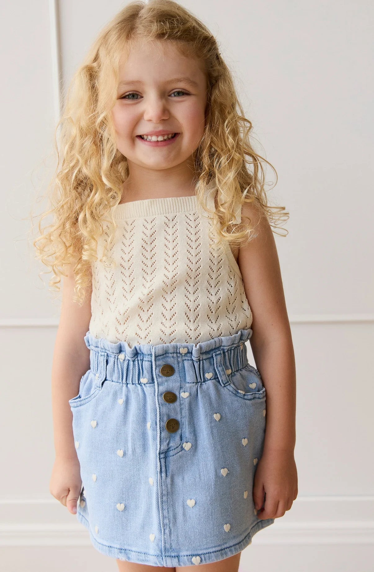 Briella Skirt || Petite Heart Denim