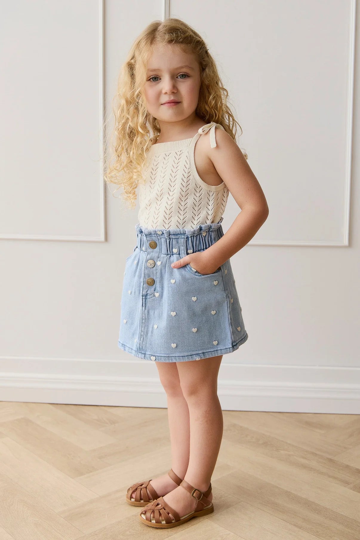 Aria Knitted Singlet || Parchment