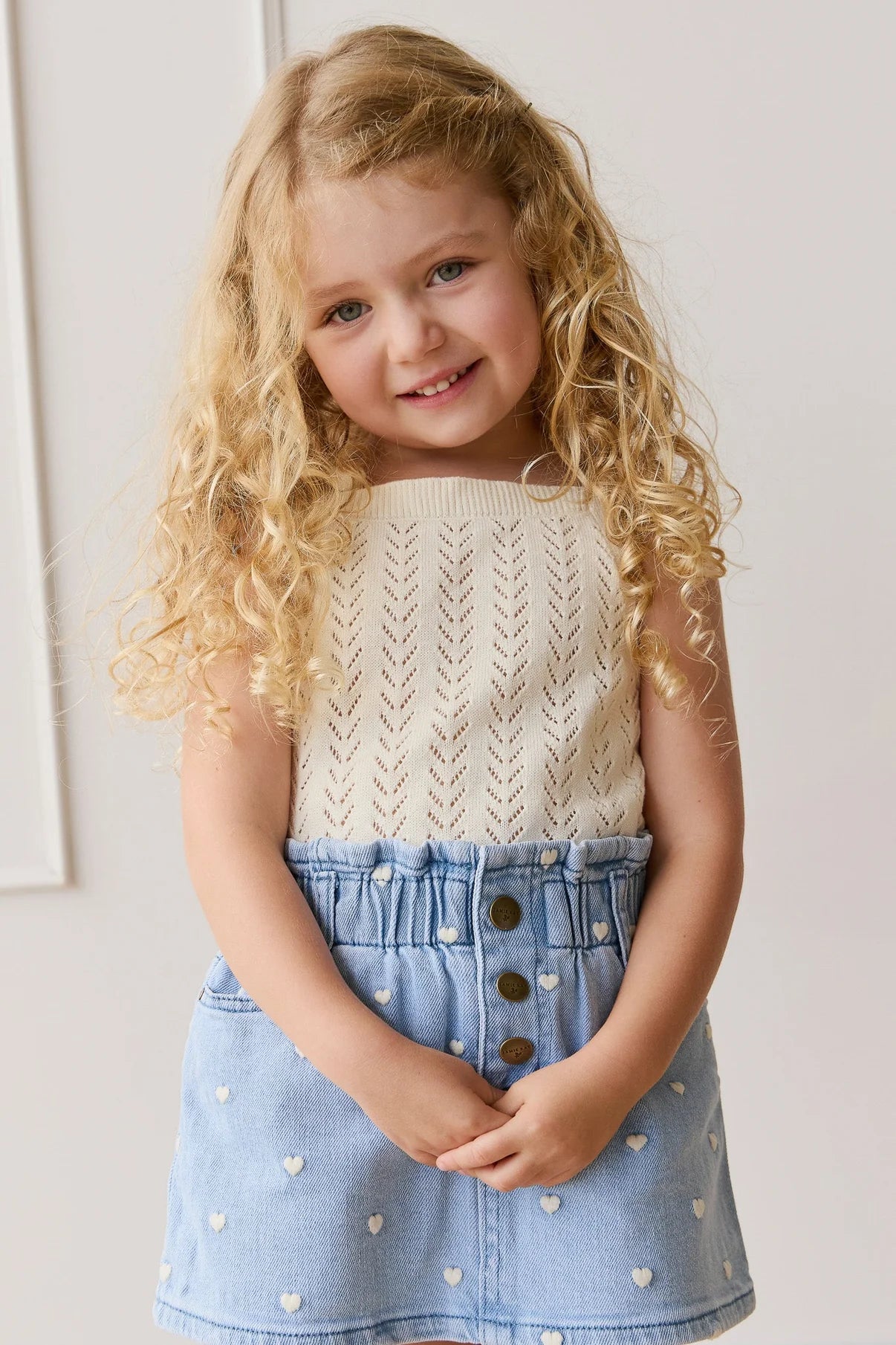 Aria Knitted Singlet || Parchment