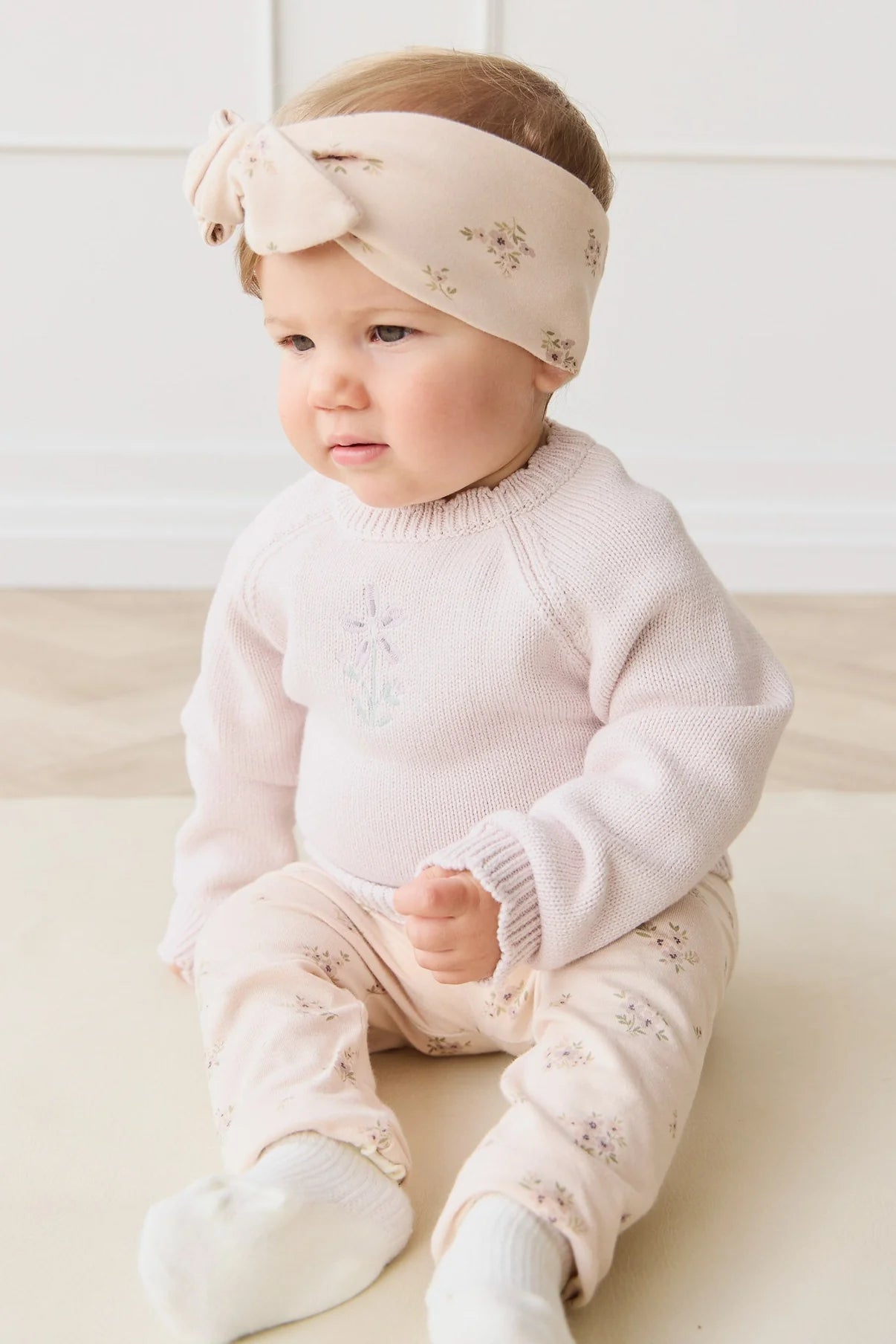 Organic Cotton Everyday Legging || Goldie Bouquet Pink Tint