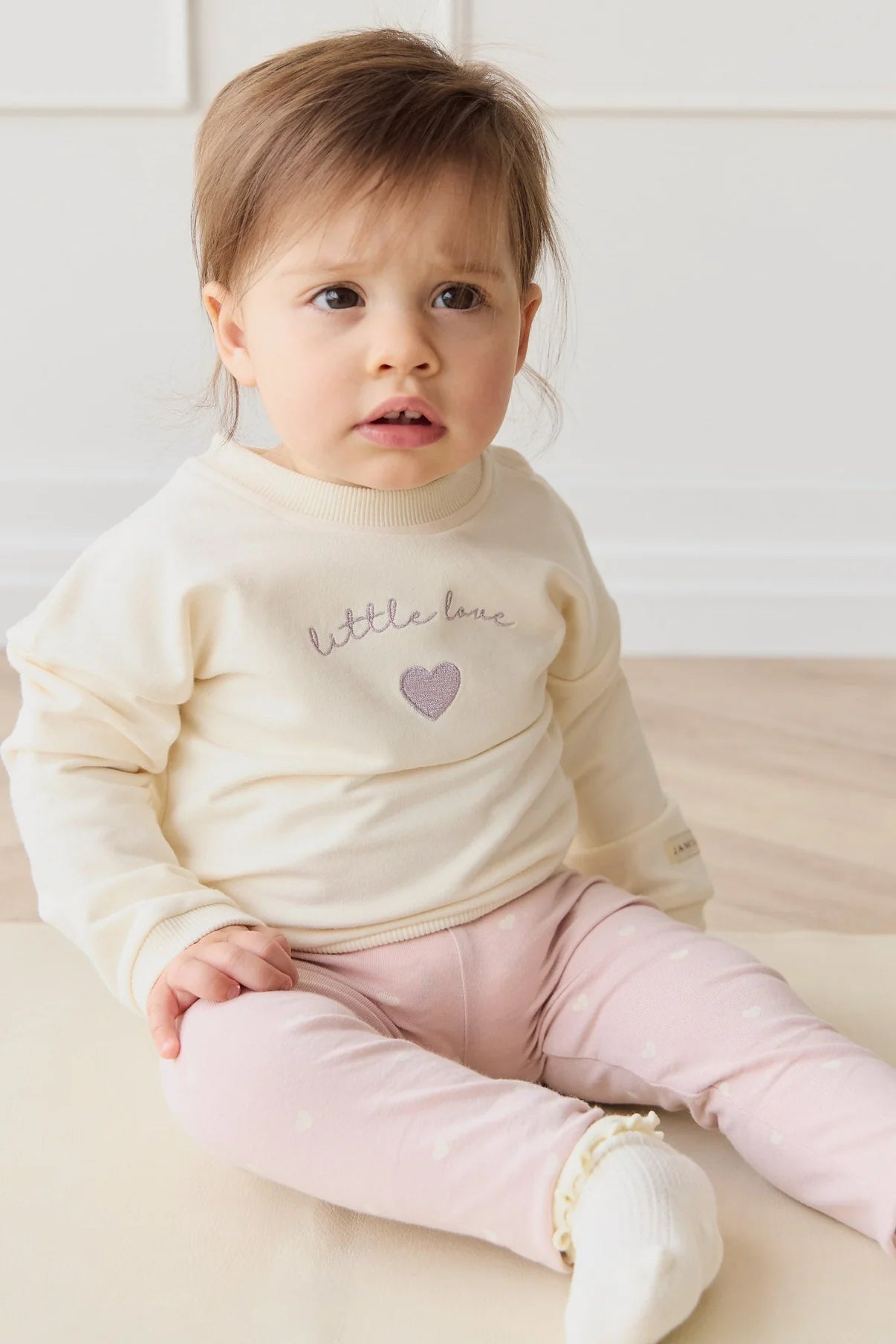 Organic Cotton Everyday Legging || Petite Heart Old Rose