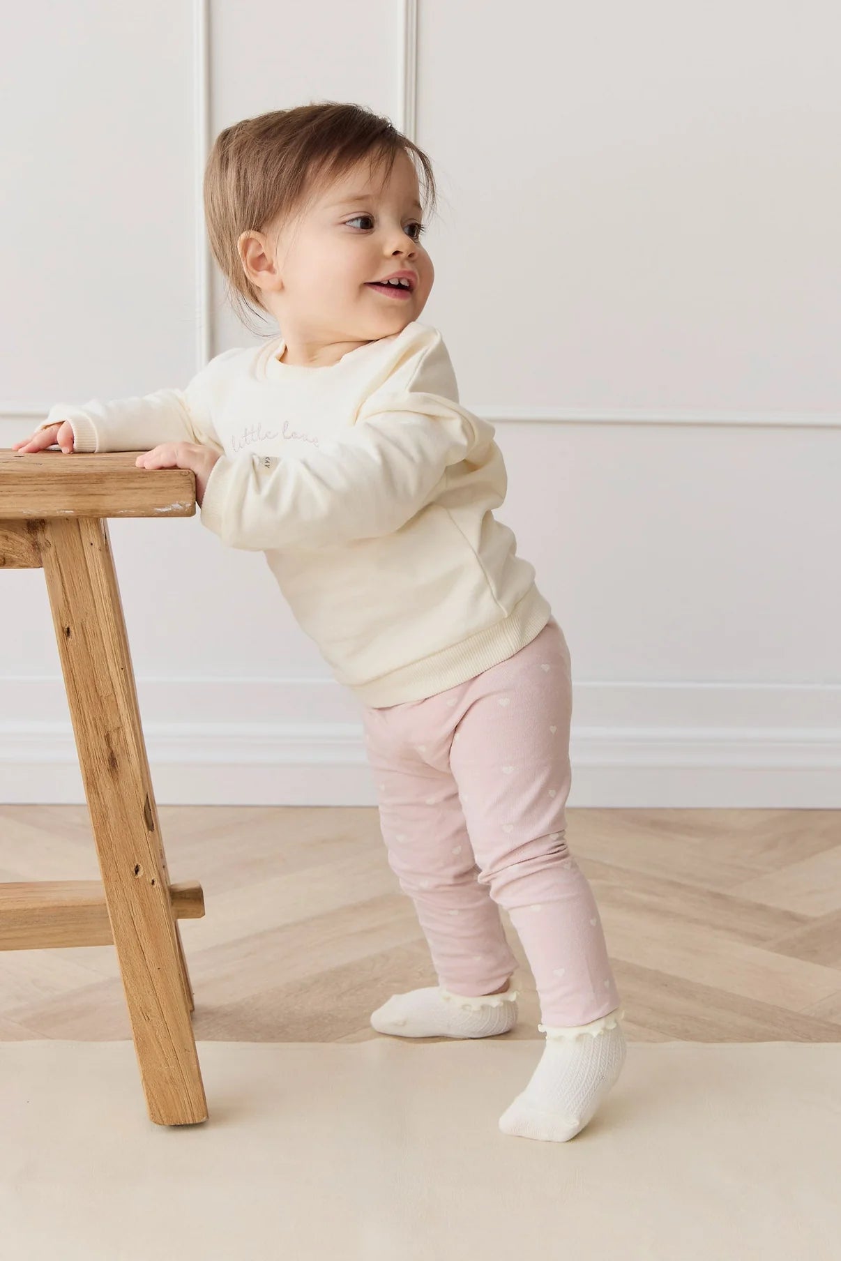 Organic Cotton Everyday Legging || Petite Heart Old Rose