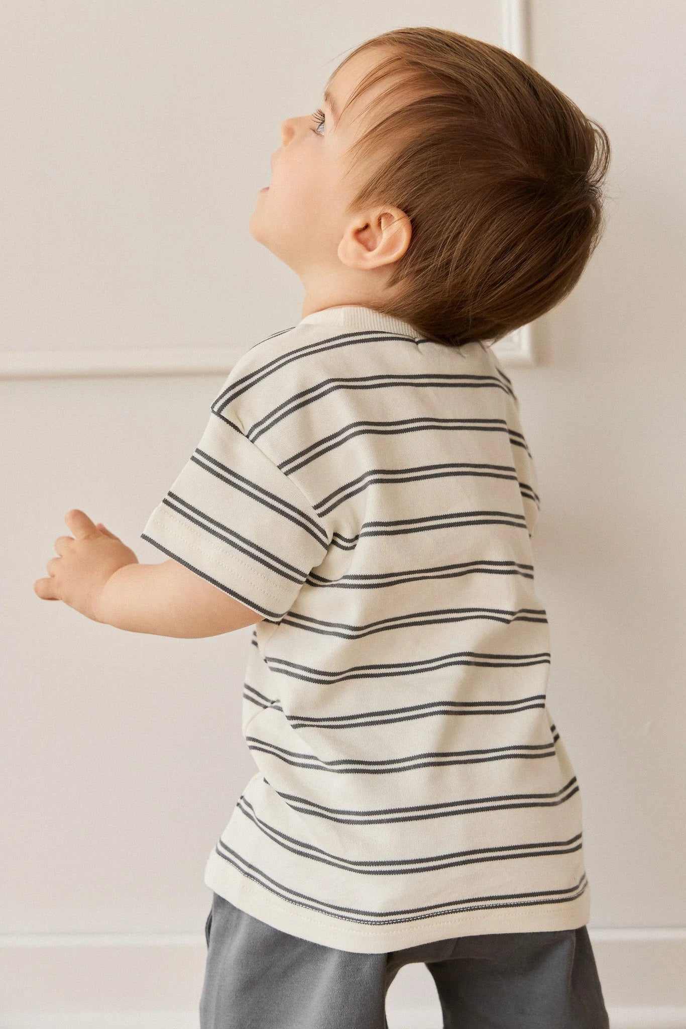 Pima Cotton Otis Tee || Dual Stripe Atlantic/Cloud