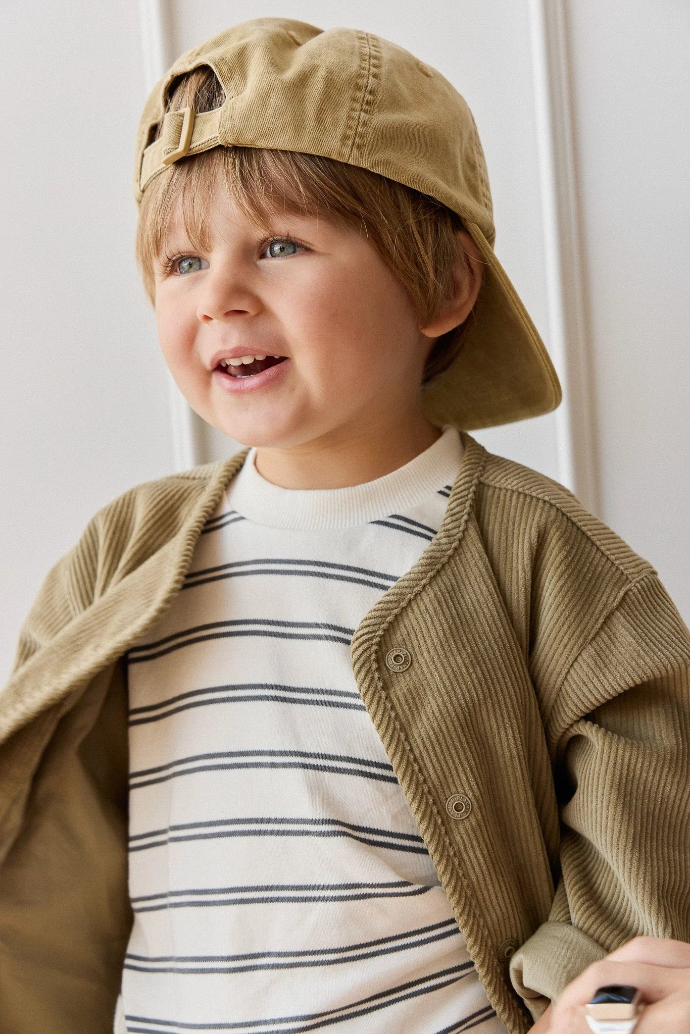 Pima Cotton Otis Tee || Dual Stripe Atlantic/Cloud