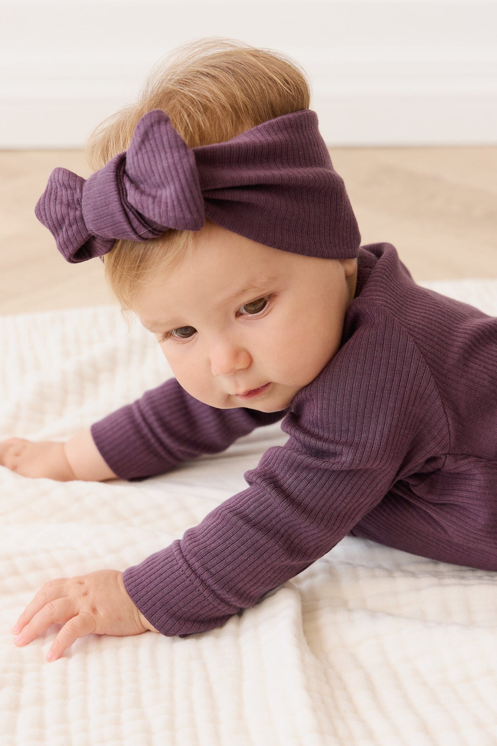 Organic Cotton Modal Lilian Headband - Blackberry