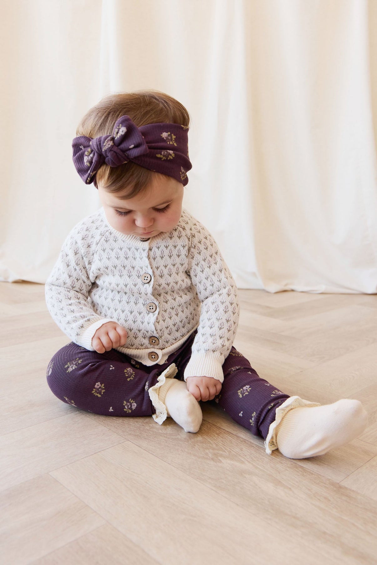 Organic Cotton Fine Rib Legging || Simone Huckleberry