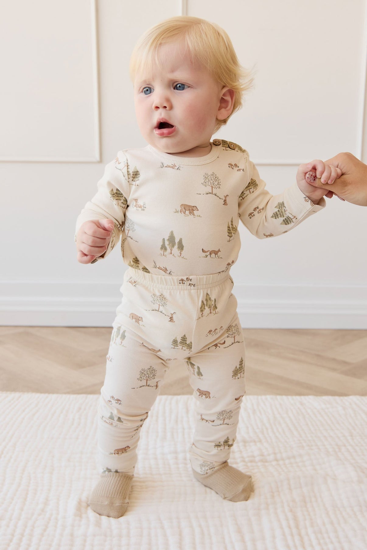 Organic Cotton Fernley Bodysuit || Pine Forest Friends