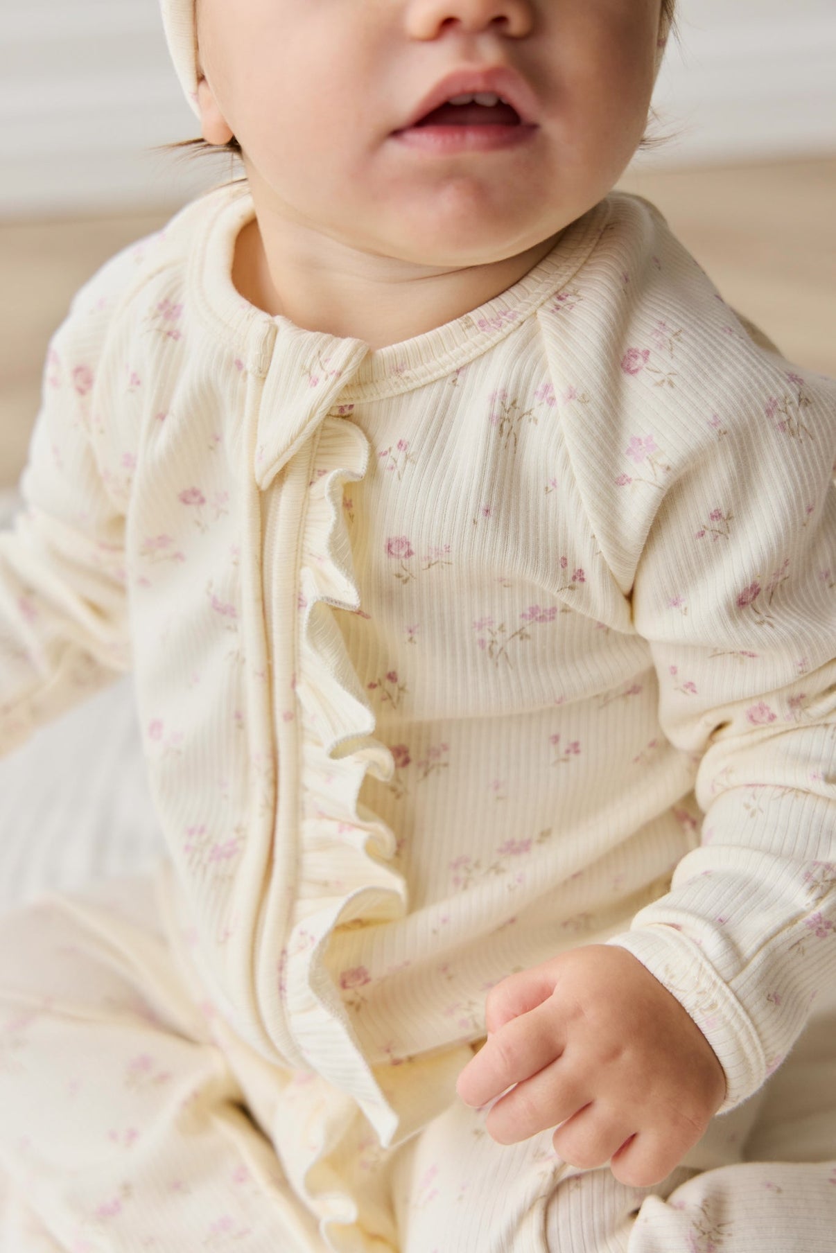 Organic Cotton Fine Rib Melanie Onepiece - Caroline Egret