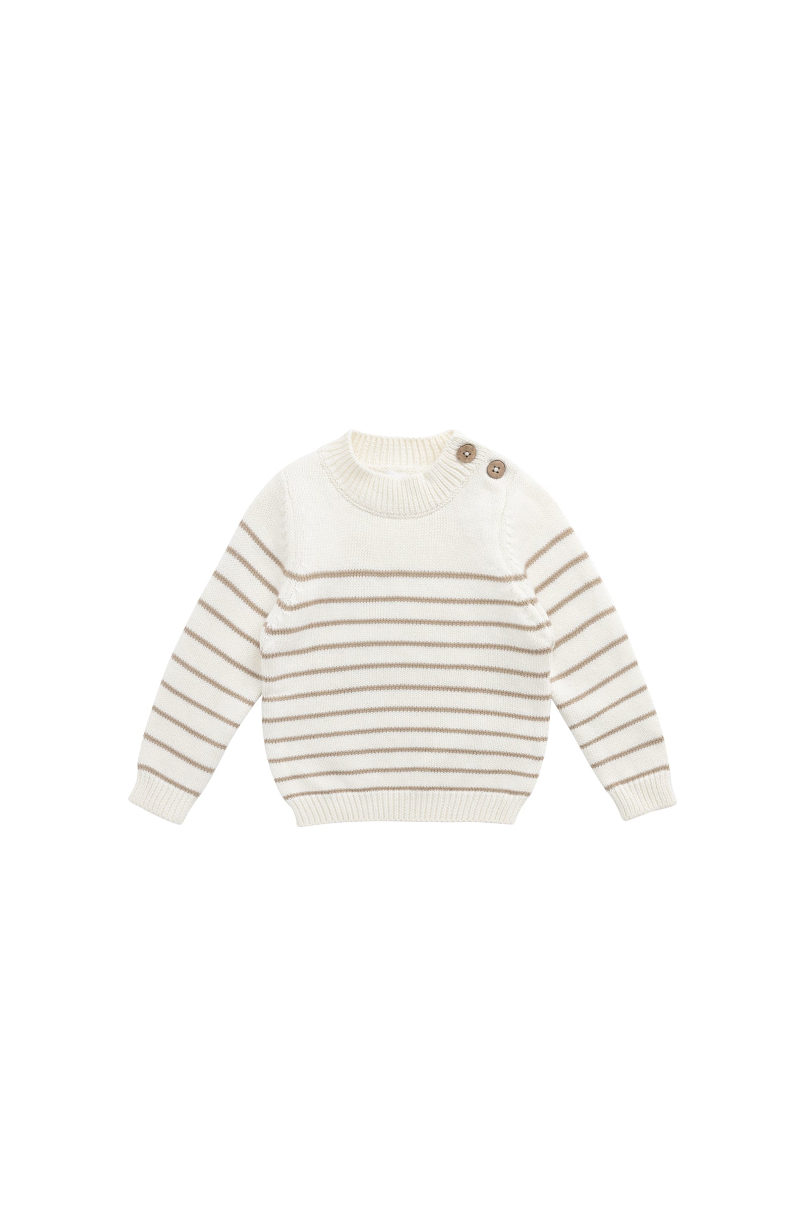 Malcolm Knitted Jumper || Malcolm Stripe Cloud/Brioche