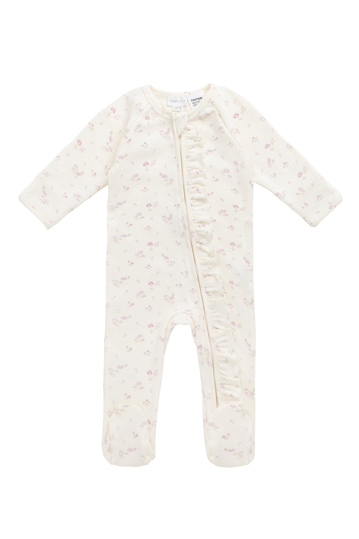 Organic Cotton Fine Rib Melanie Onepiece - Caroline Egret