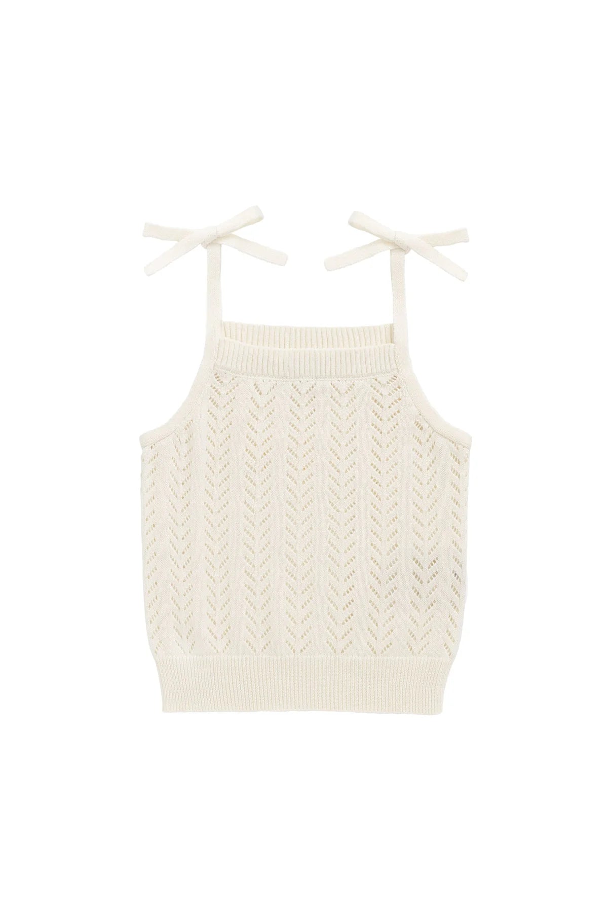 Aria Knitted Singlet || Parchment