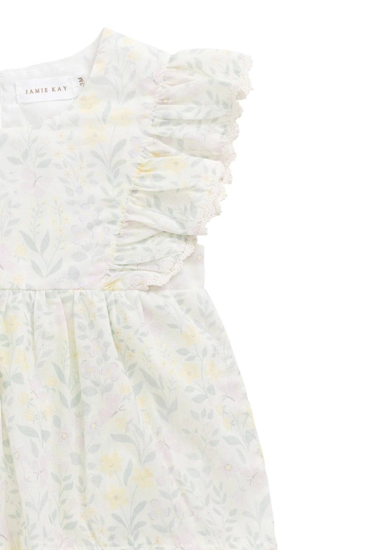 Organic Cooton Delaney Playsuit || Daphne Egret - LAST 6/12M & 2Y