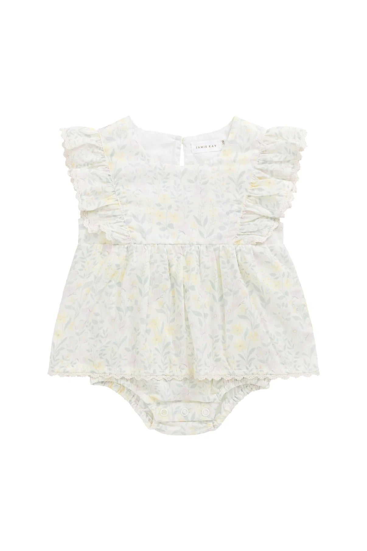 Organic Cooton Delaney Playsuit || Daphne Egret - LAST 6/12M & 2Y