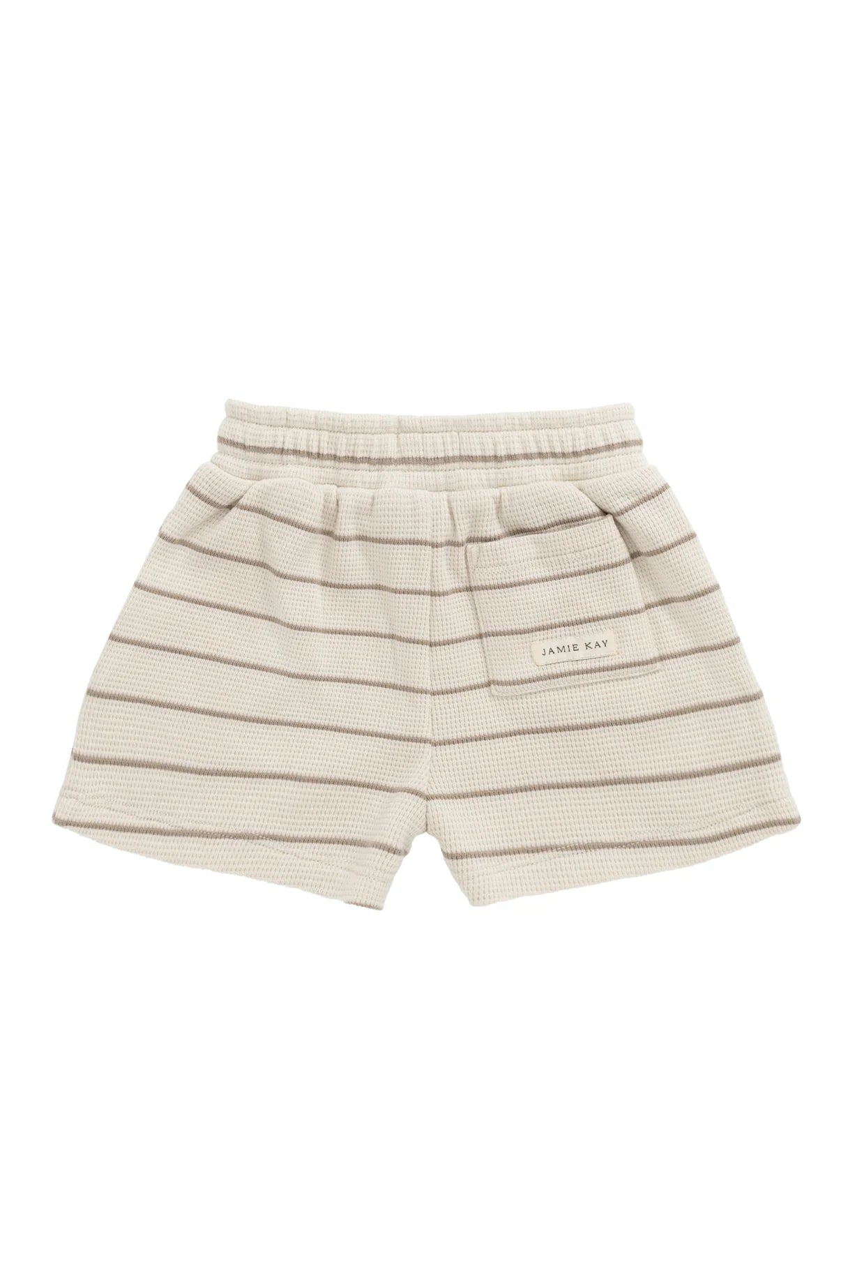Organic Cotton Waffle Leith Short || General Stripe Cassava/Batch