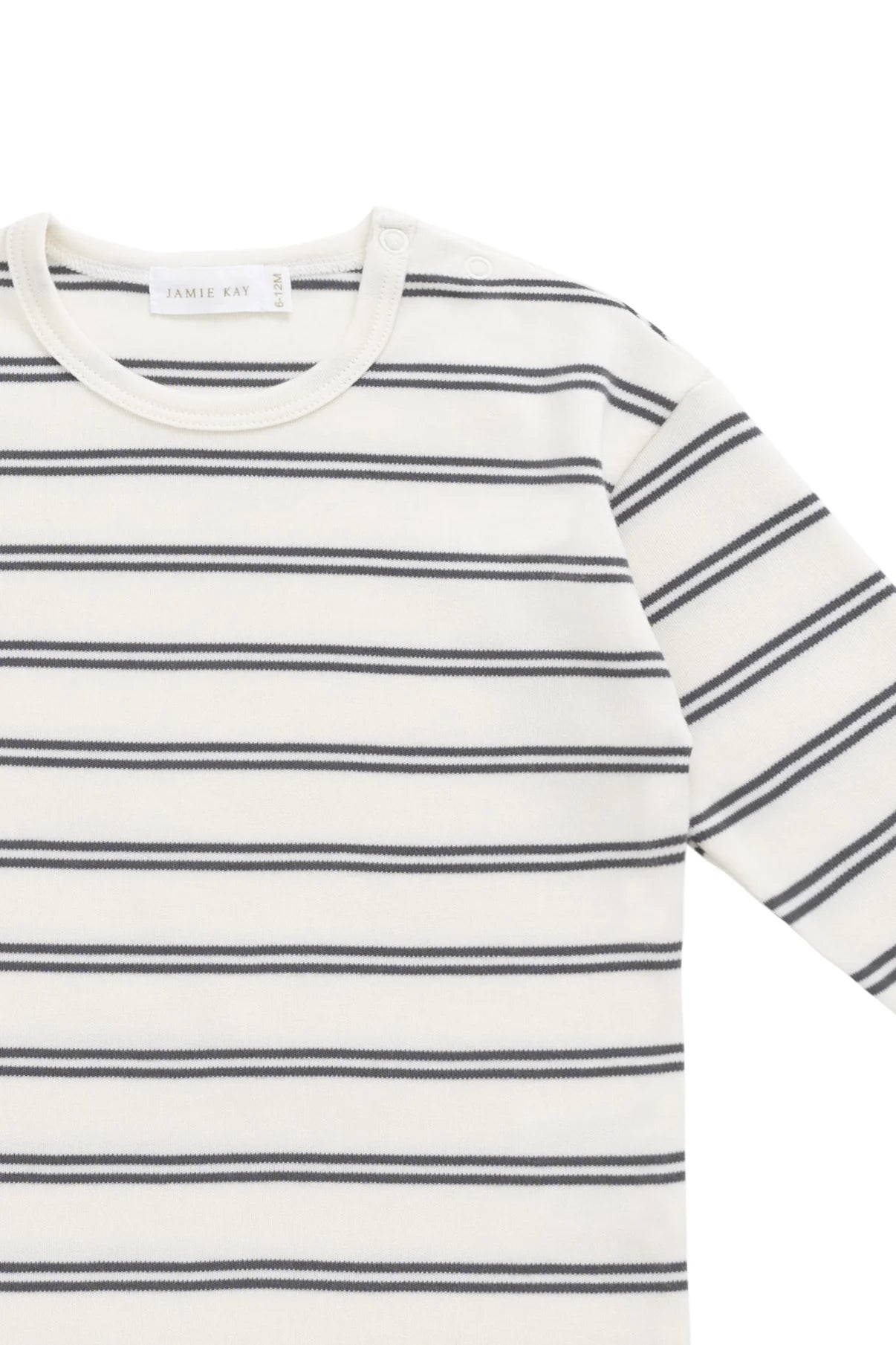 Pima Cotton Arnold Long Sleeve Top || Dual Stripe Atlantic/Cloud - LAST ONE 5Y