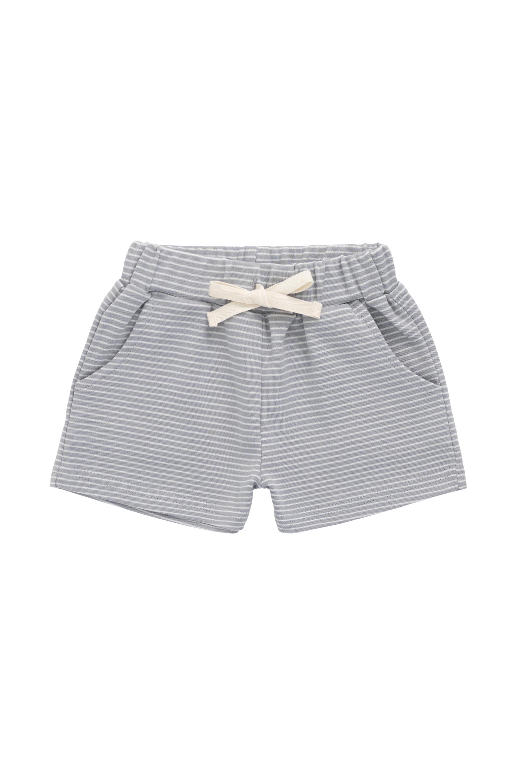 Pima Cotton Wesley Short - Fine Stripe Missouri/Parchment