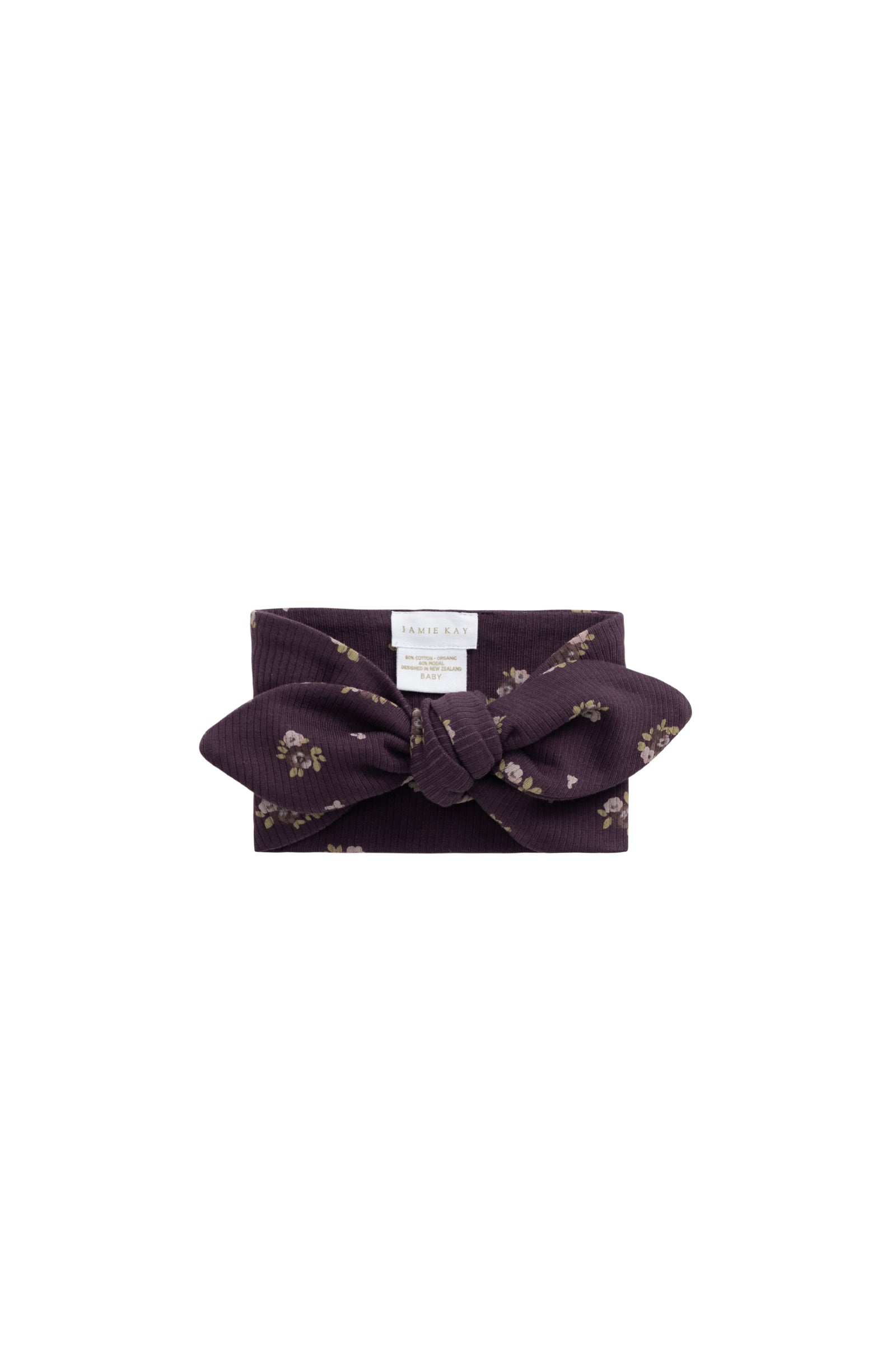 Organic Cotton Fine Rib Headband - Simone Huckleberry