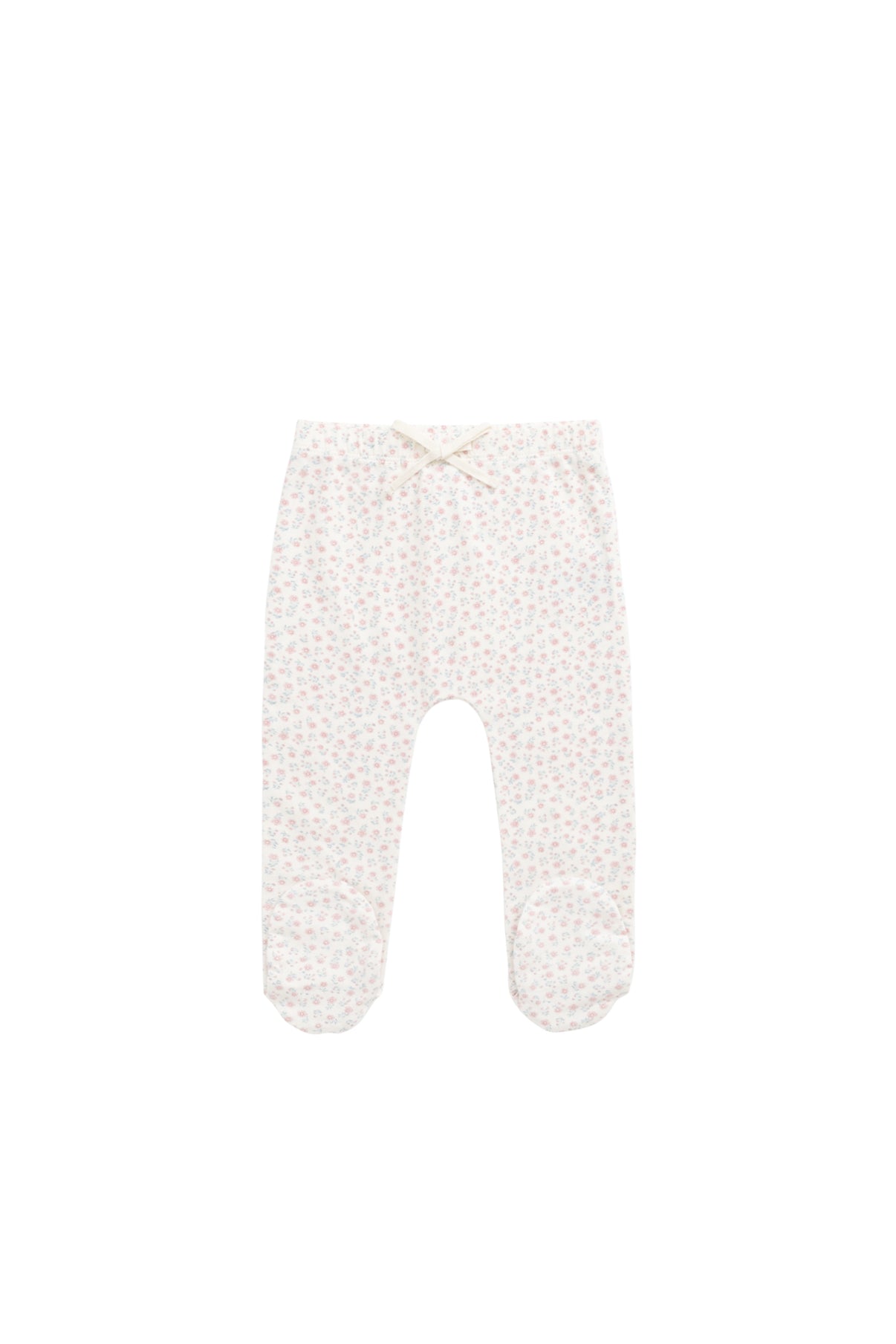 Organic Cotton Footed Pant || Posy Garden Pink