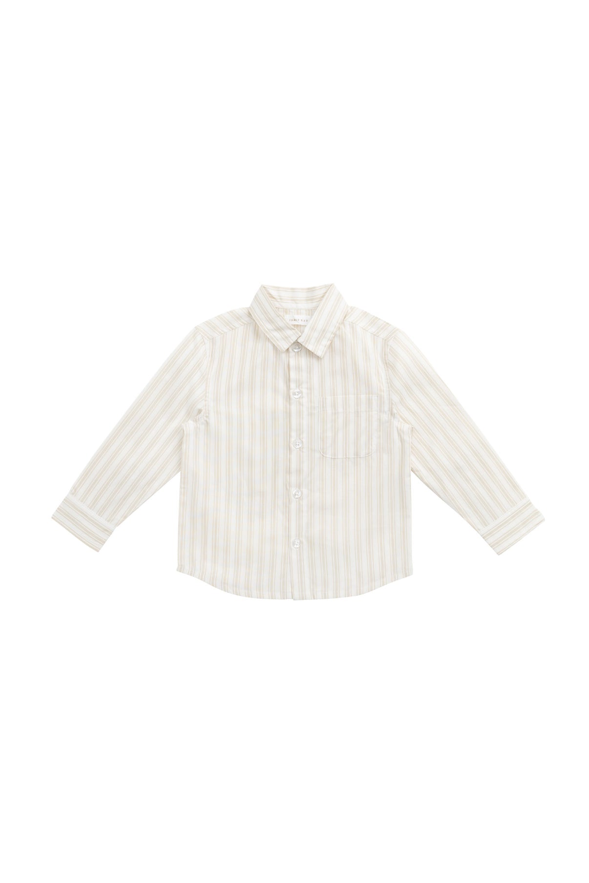 Organic Cotton Isaiah Shirt || Variegated Stripe Foam