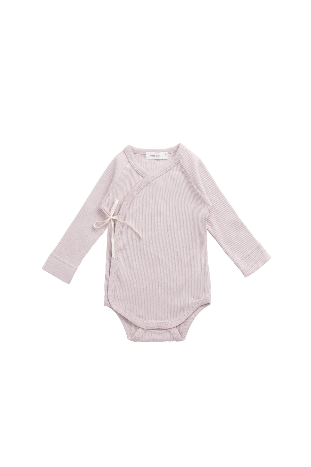 Organic Cotton Modal Marina Long Sleeve Bodysuit || Violet Tint