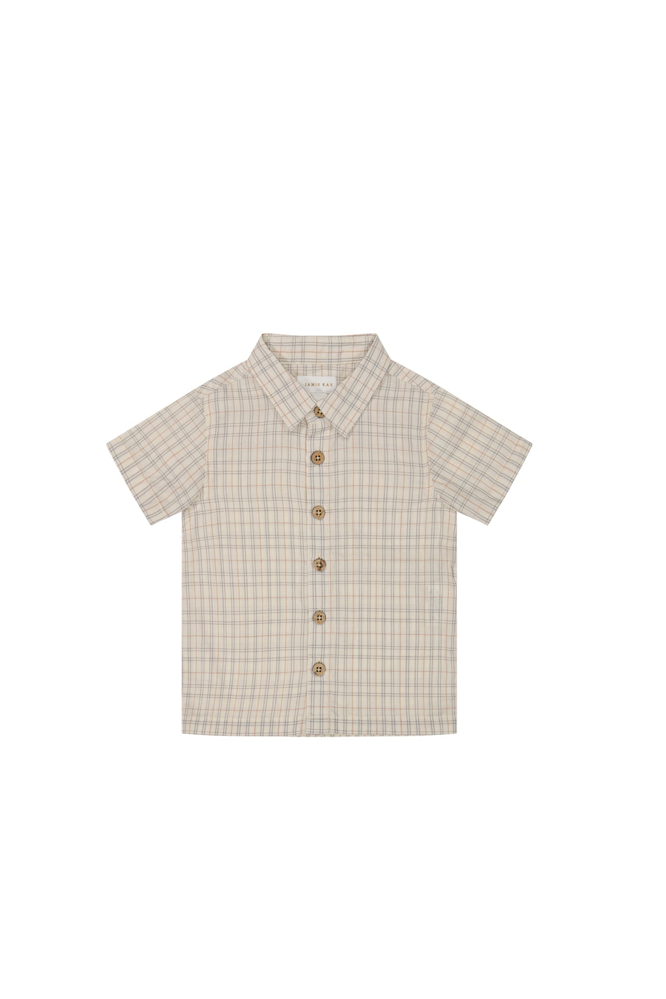 Organic Cotton Quentin Short Sleeve Shirt - Billy Check (Almost Gone)