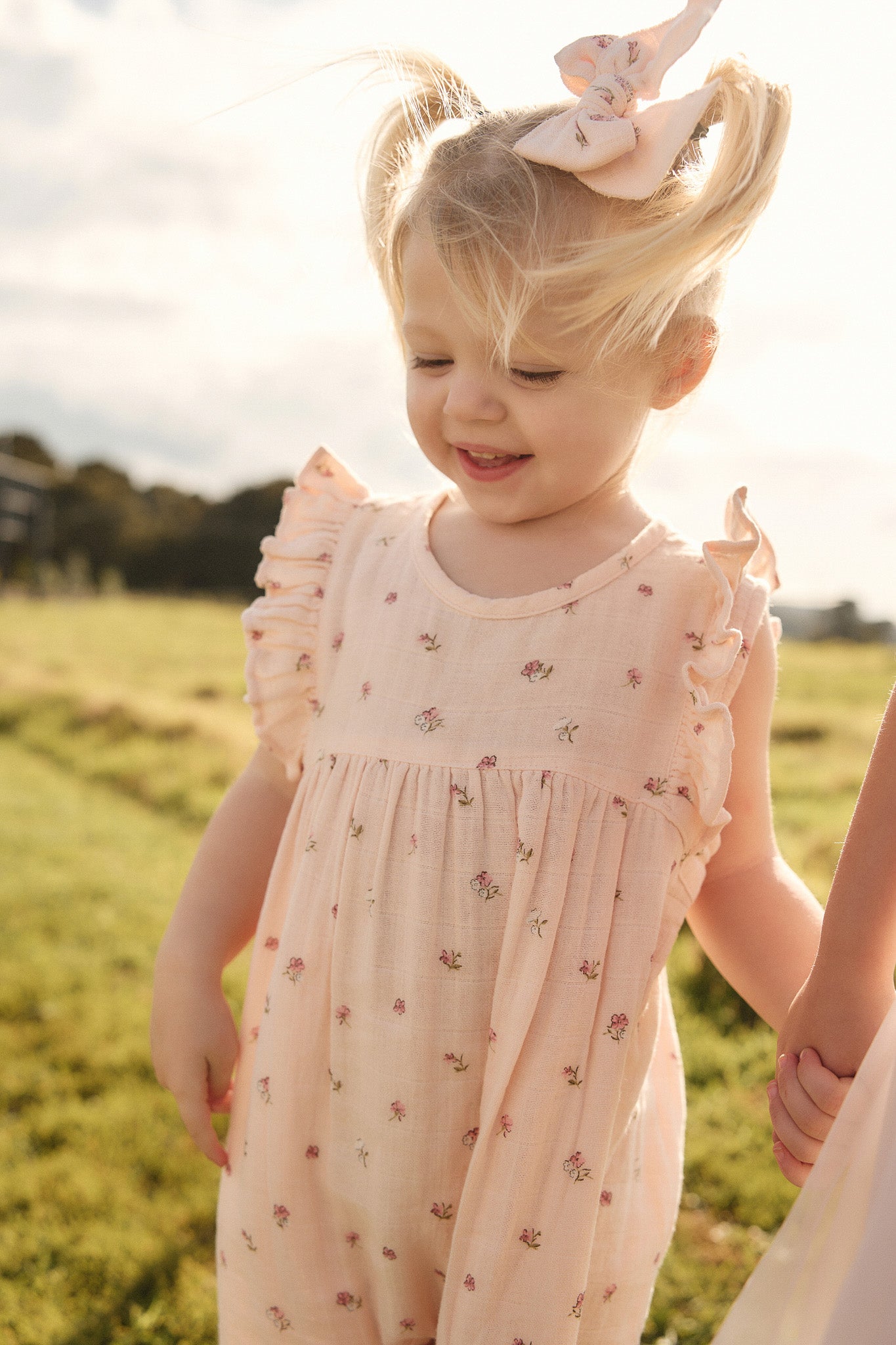 Organic Cotton Muslin Sadie Romper - Meredith Morganite