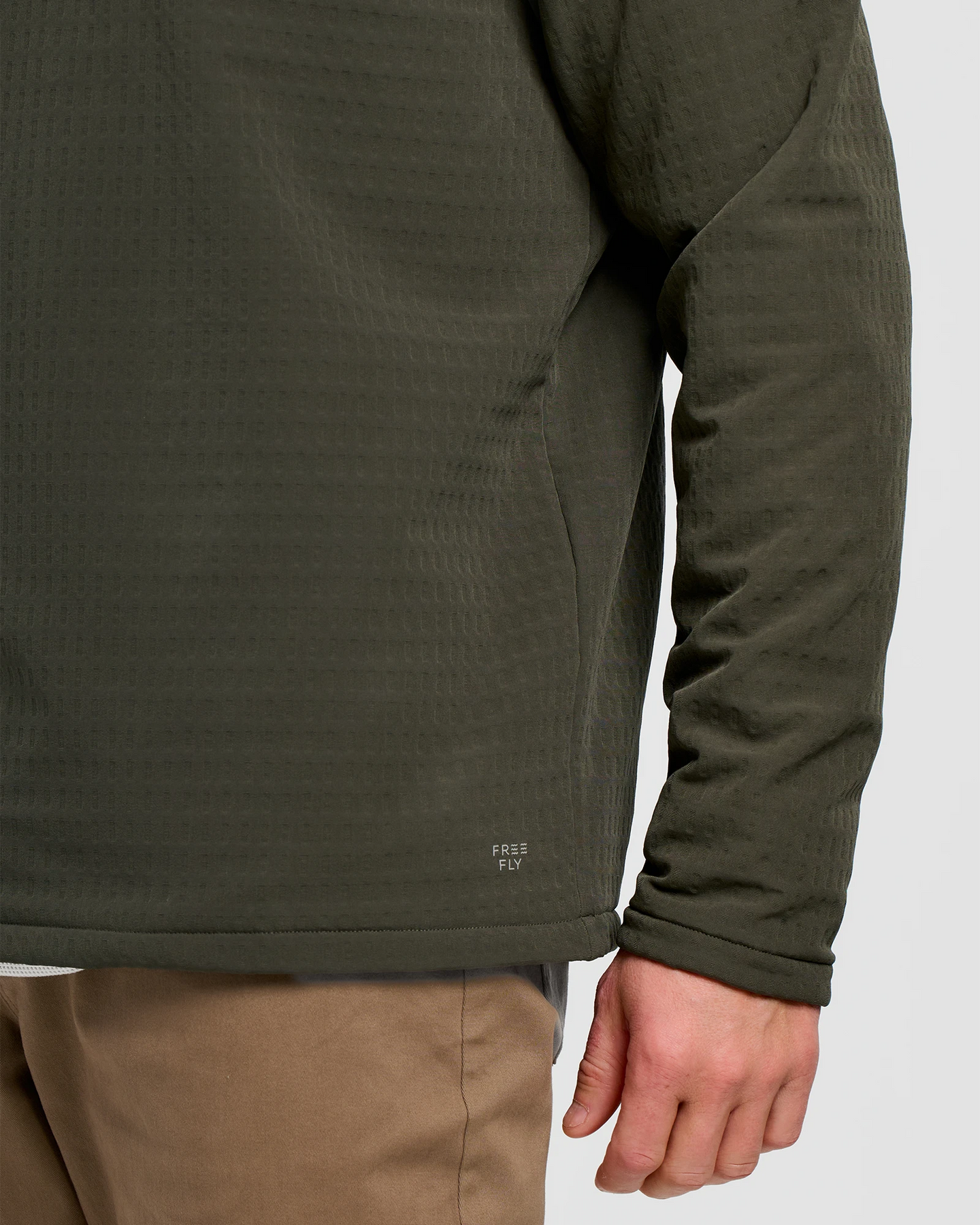 Men's Gridback Fleece Snap Pullover || Dark Olive