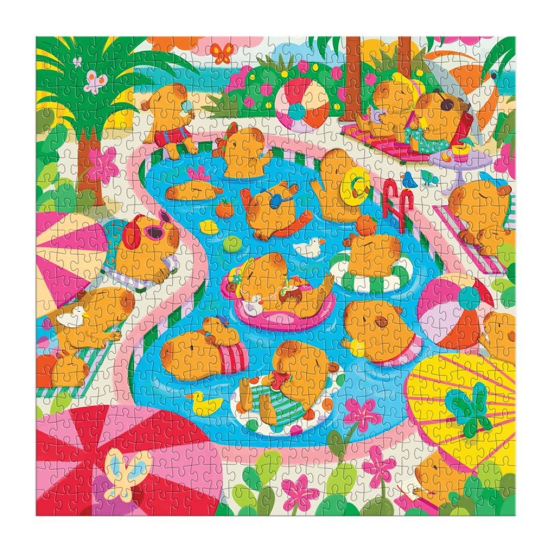 Puzzle 500 Family Capybara Pool Day
