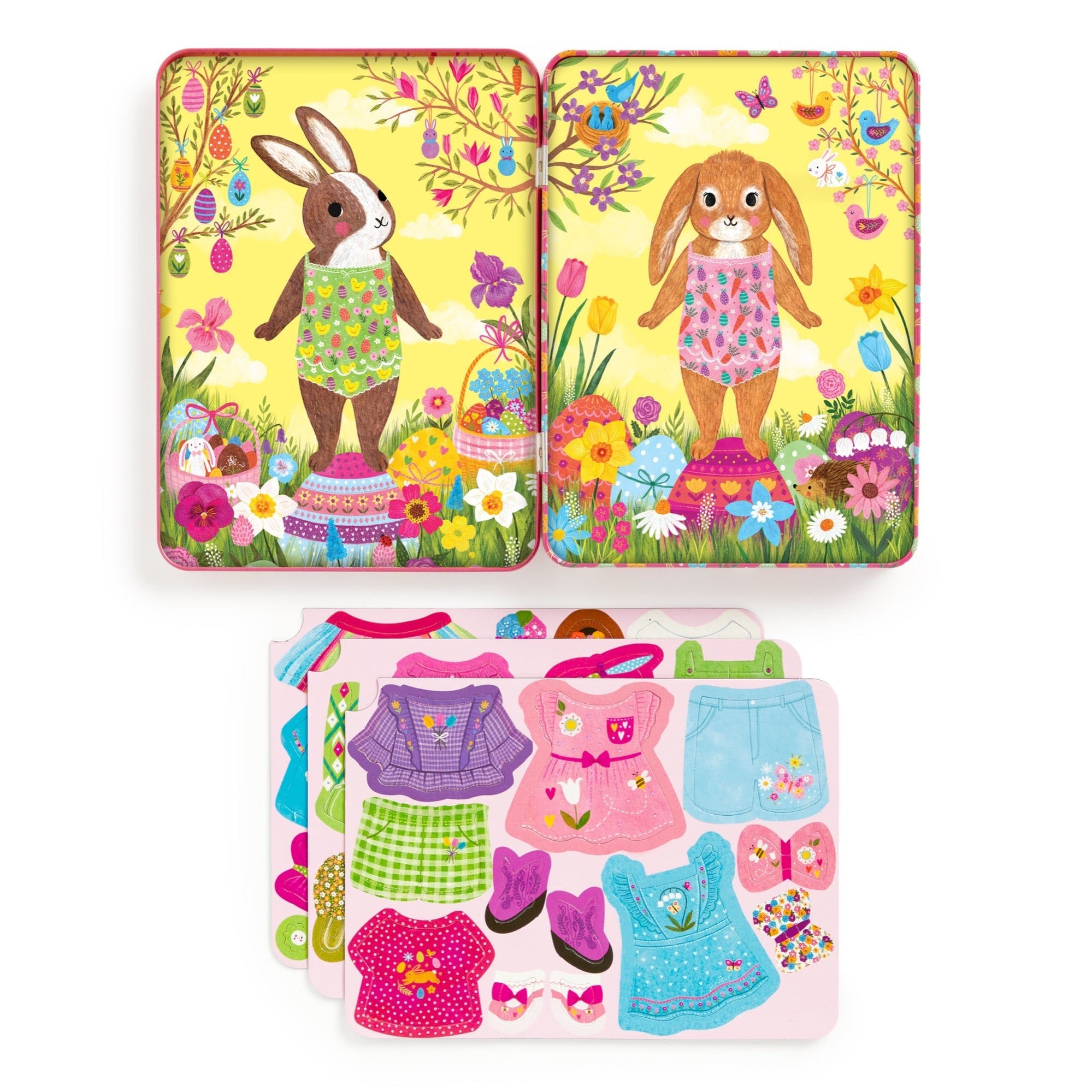 Magnet Tin Figure Garden Bunnies