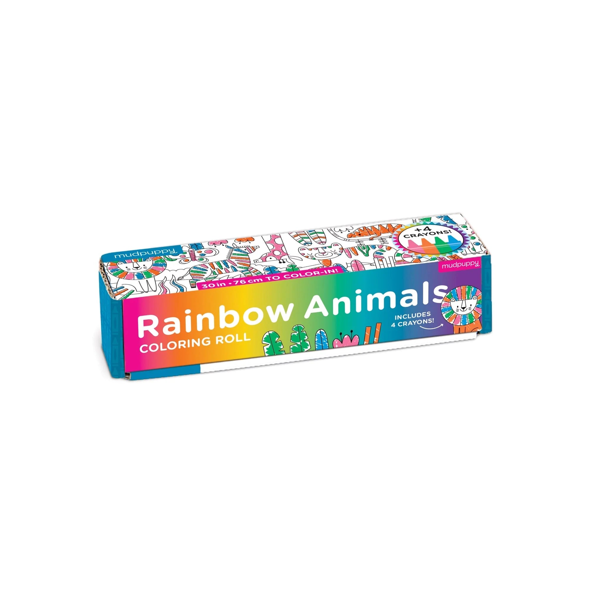 Rainbow Animals Coloring Roll