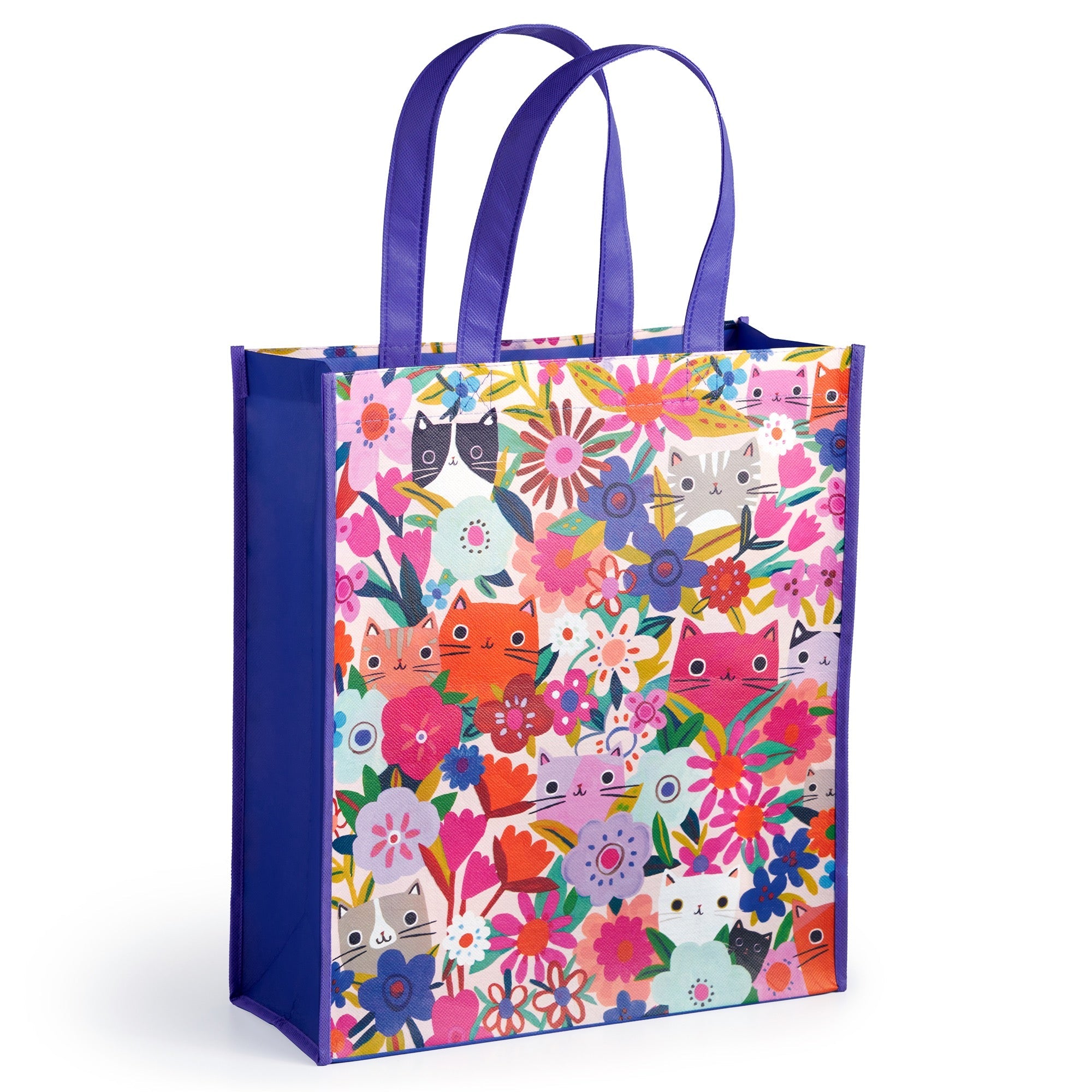Shopping Bag Reusable Blooming Cats