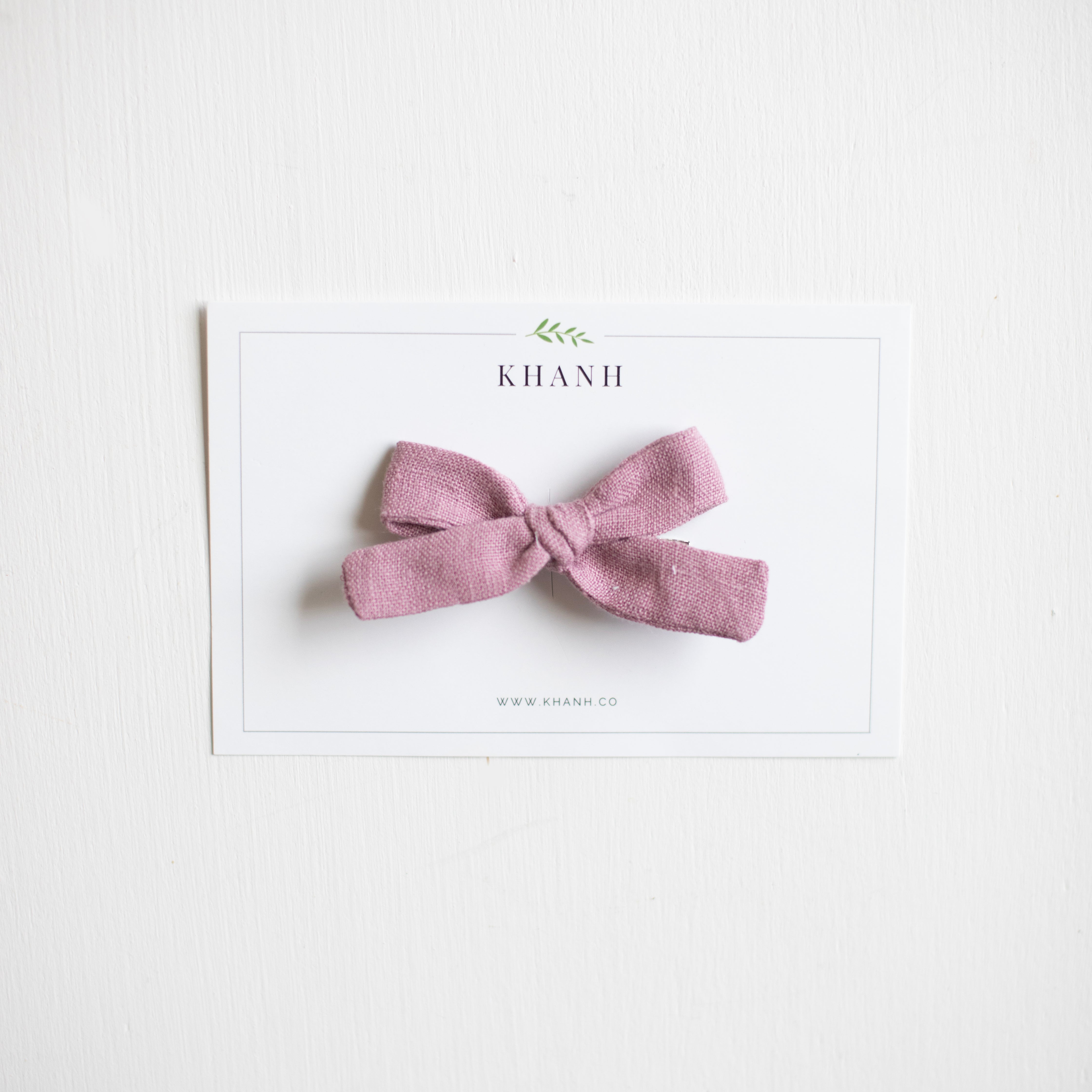 Mulberry || Petite Hand-Tied Bow
