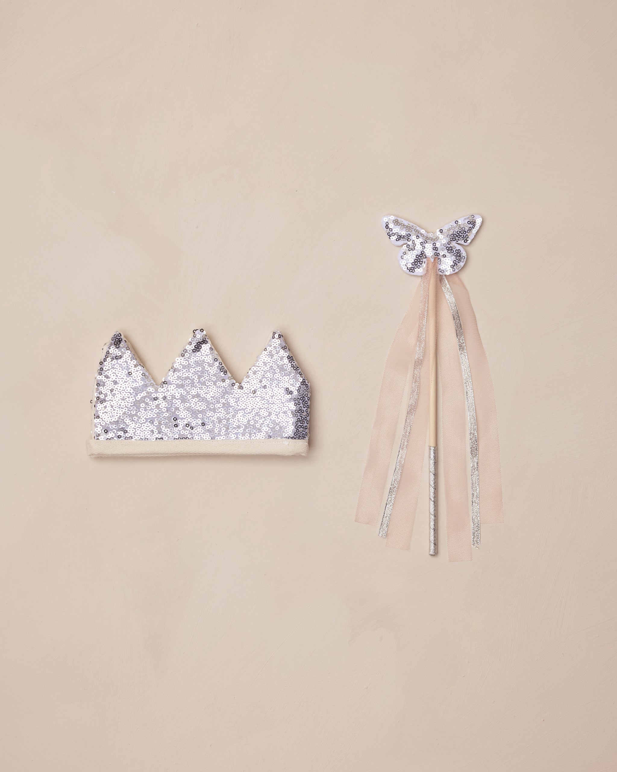 Crown + Wand || Silver Sequin