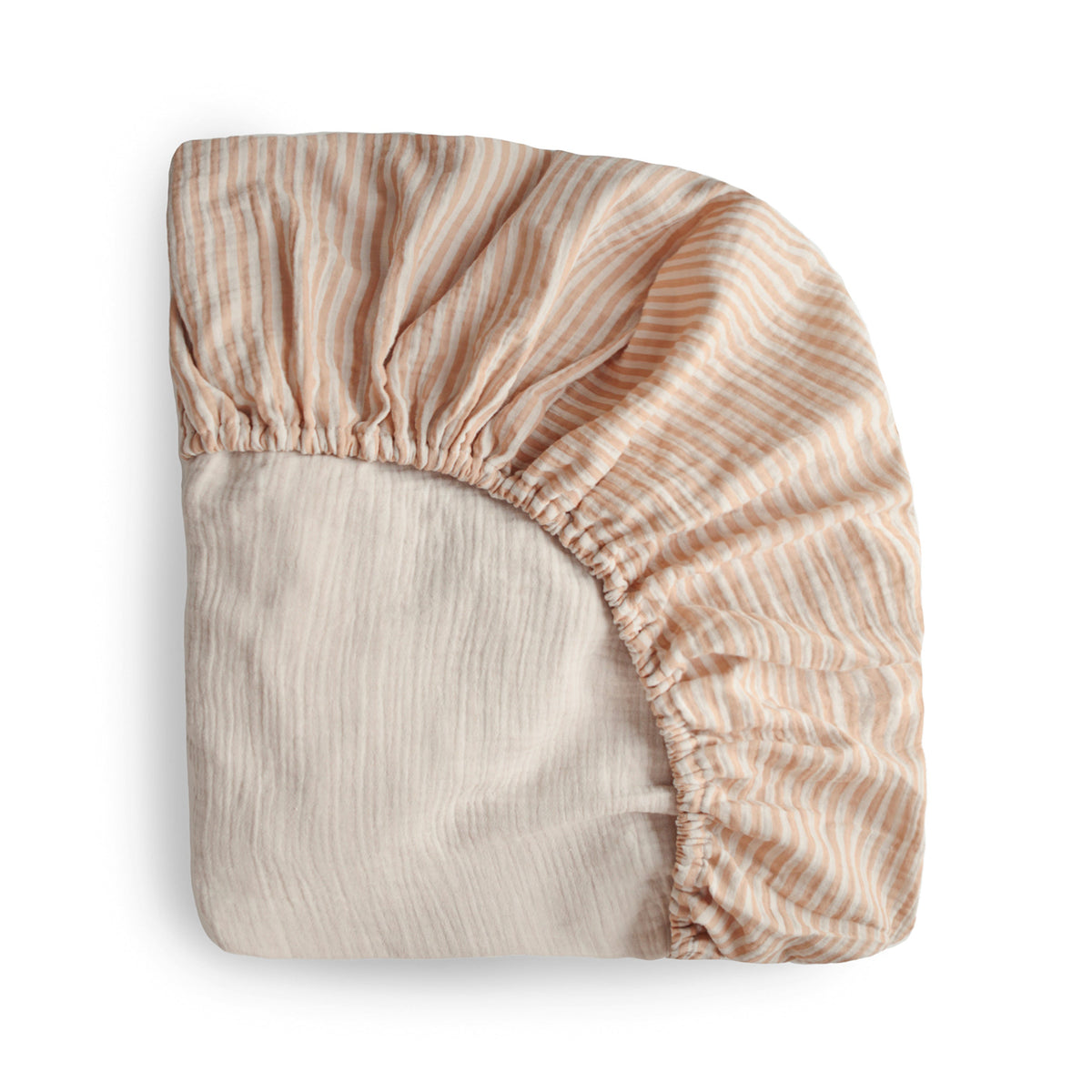 Extra Soft Muslin Crib Sheet | Natural Stripe