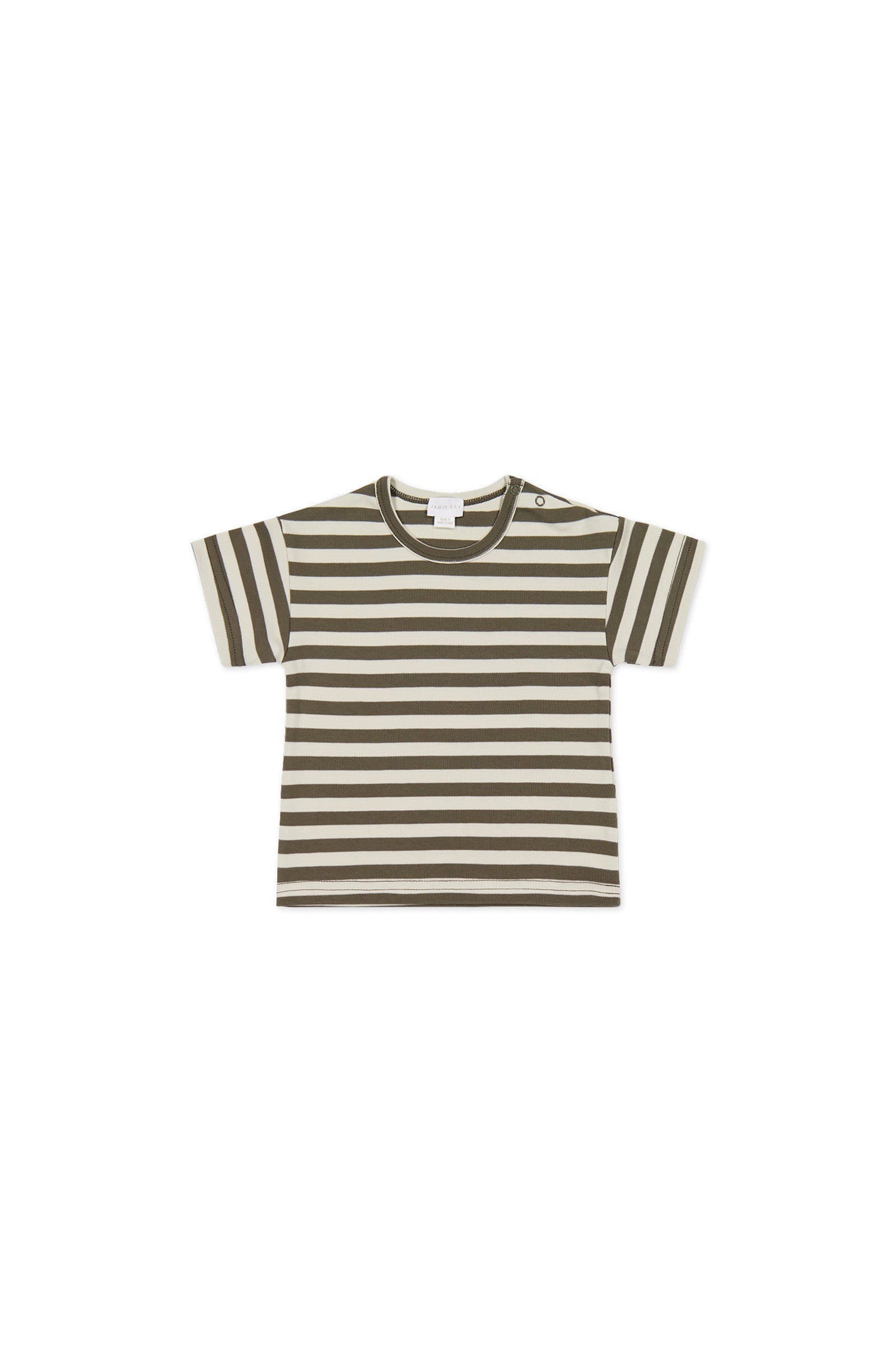 Pima Cotton Hunter Tee - Oliver Stripe Pinecone/Cassava