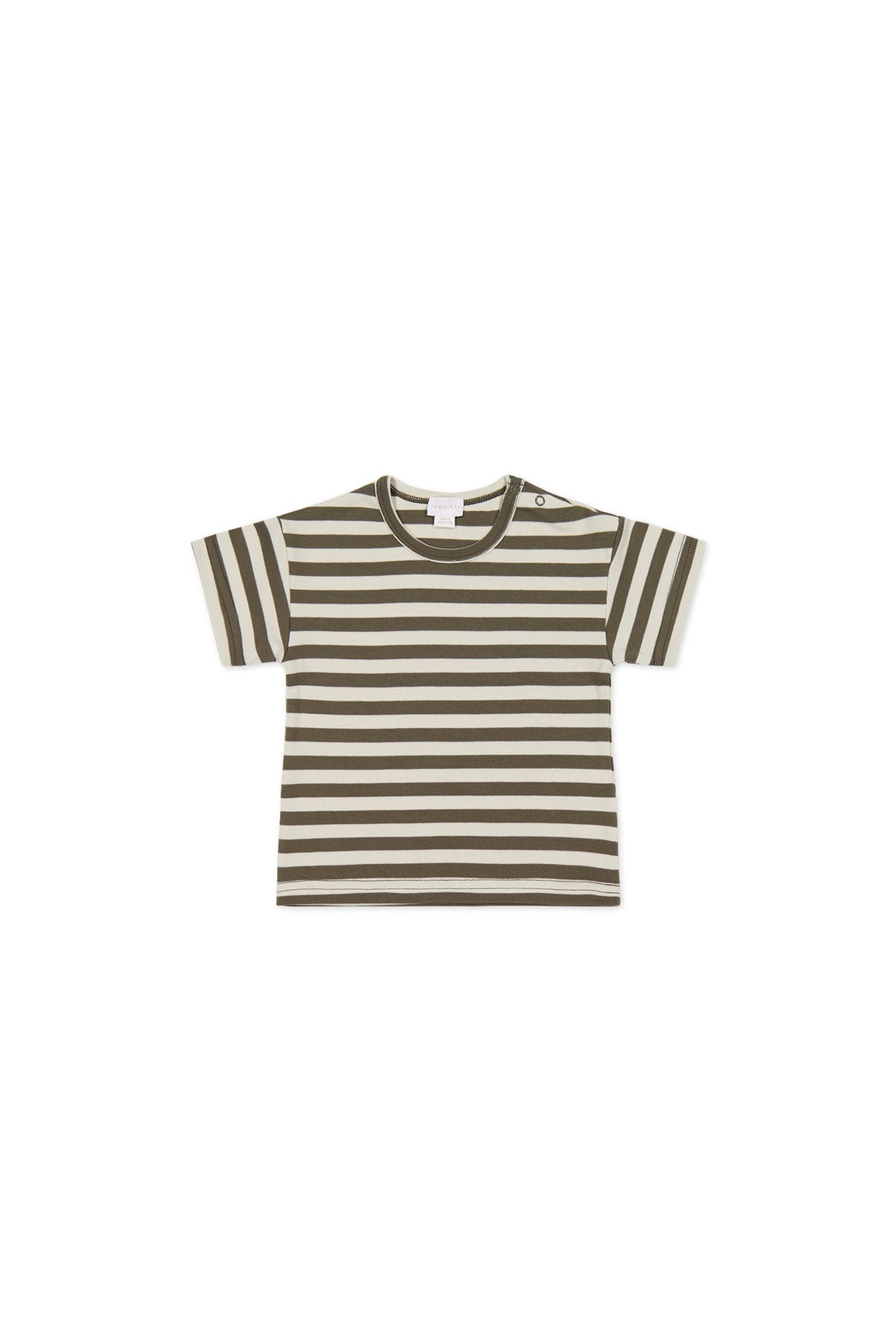 Pima Cotton Hunter Tee || Oliver Stripe Pinecone/Cassava
