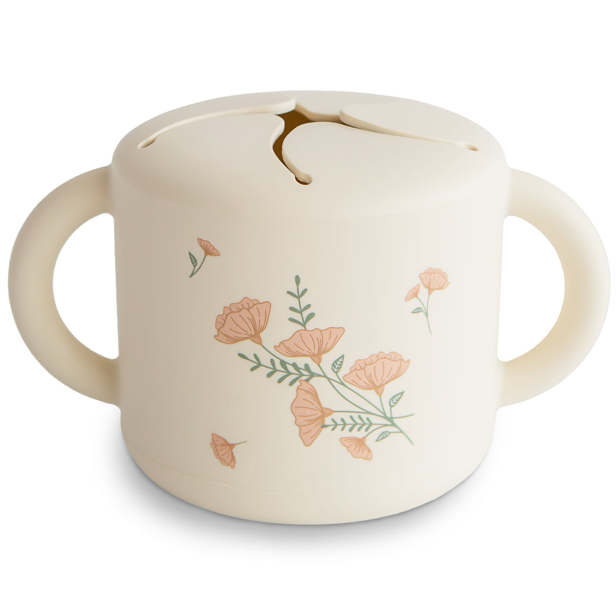 Silicone Snack Cup || Pink Flowers