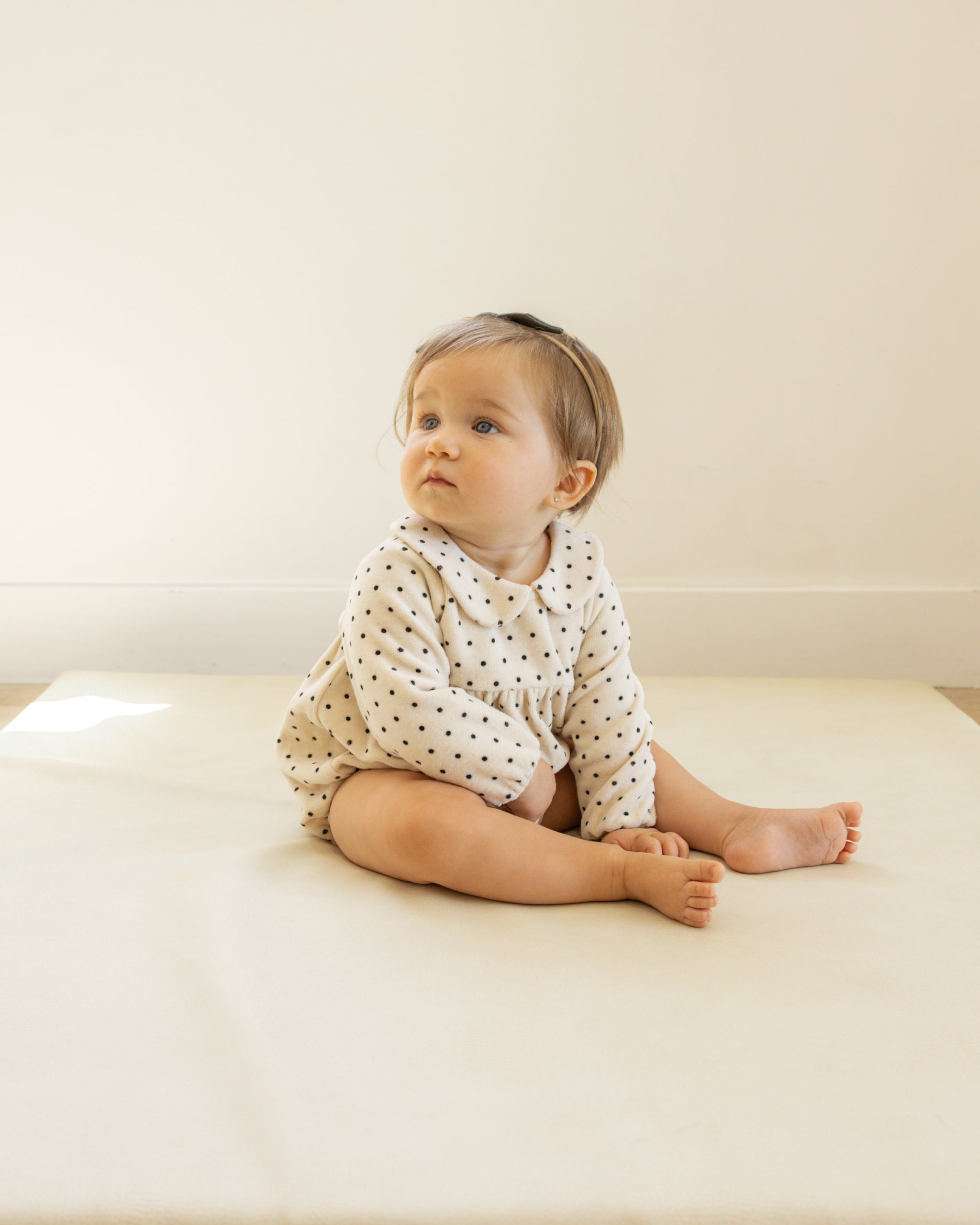 Peter Pan Romper | Polka Dot - LAST ONE 18/24M