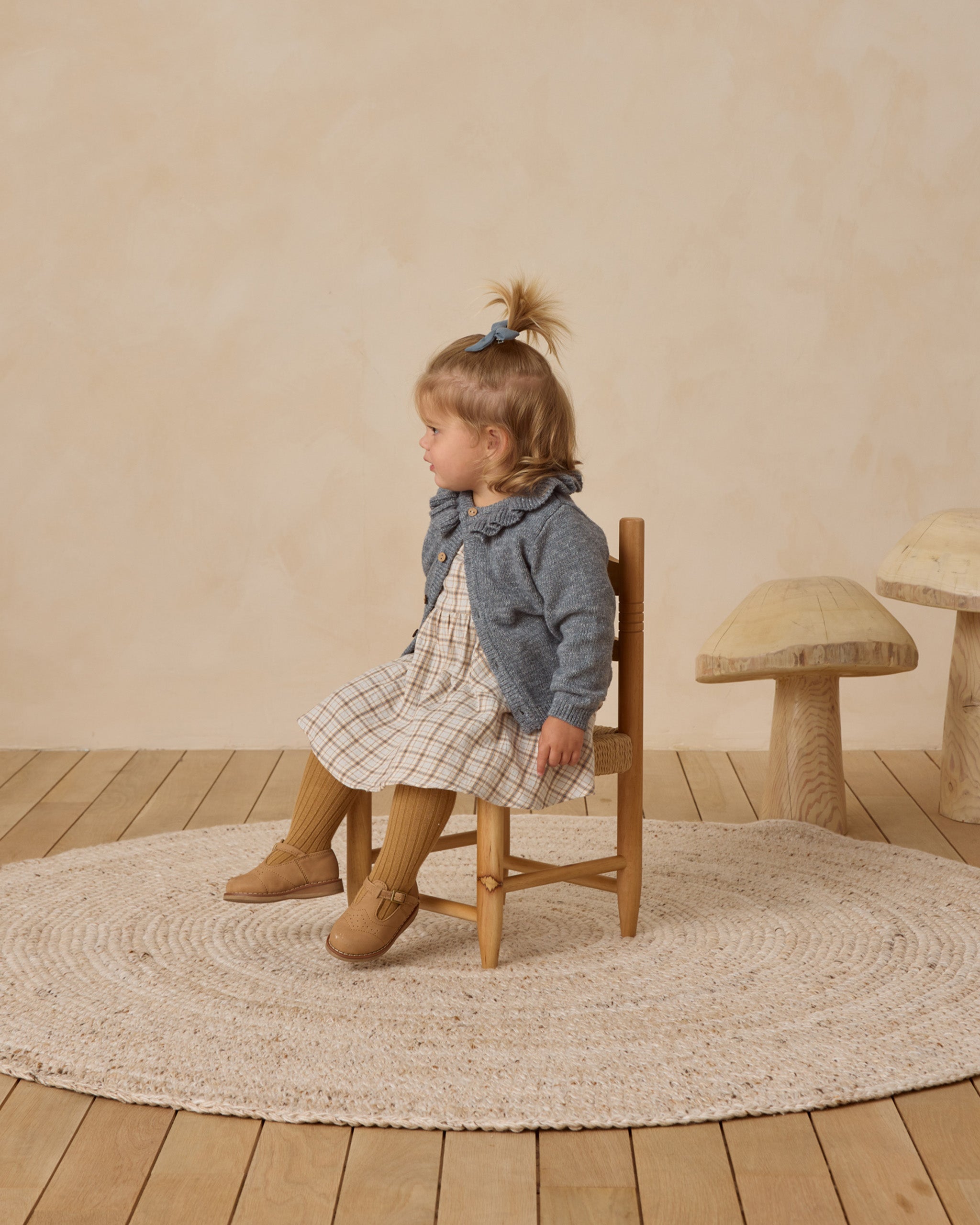 Ruffle Collar Cardigan || Ocean