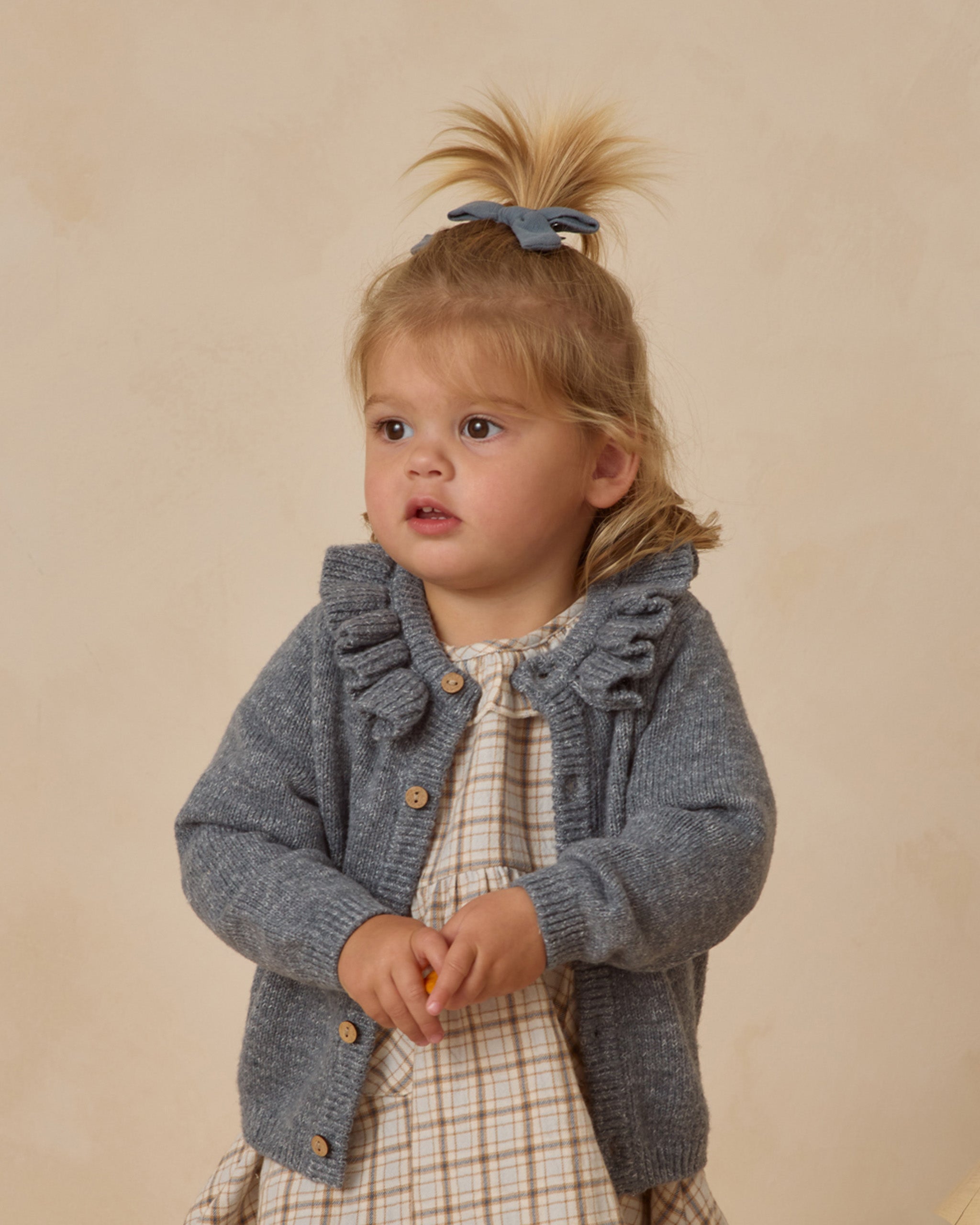 Ruffle Collar Cardigan || Ocean