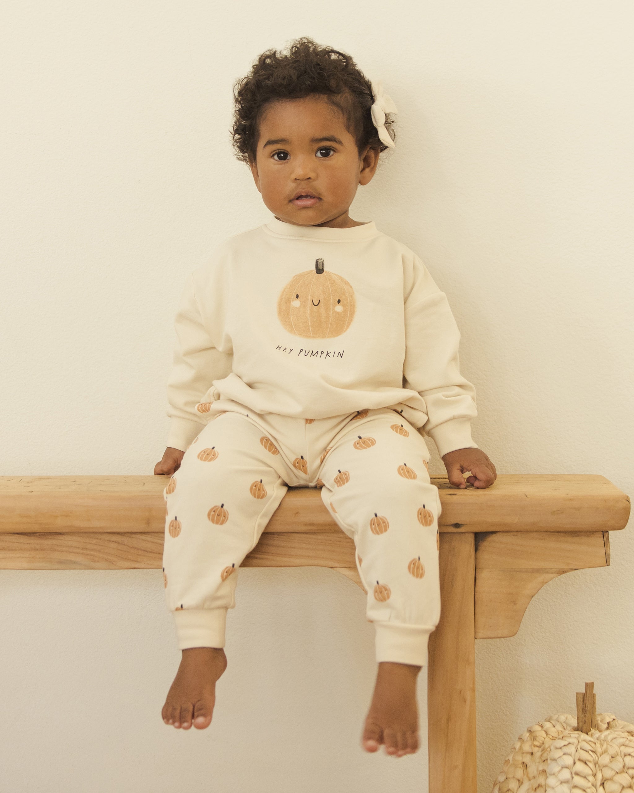 Relaxed Fleece Sweatshirt || Pumpkin - LAST 6/12M & 12/18M