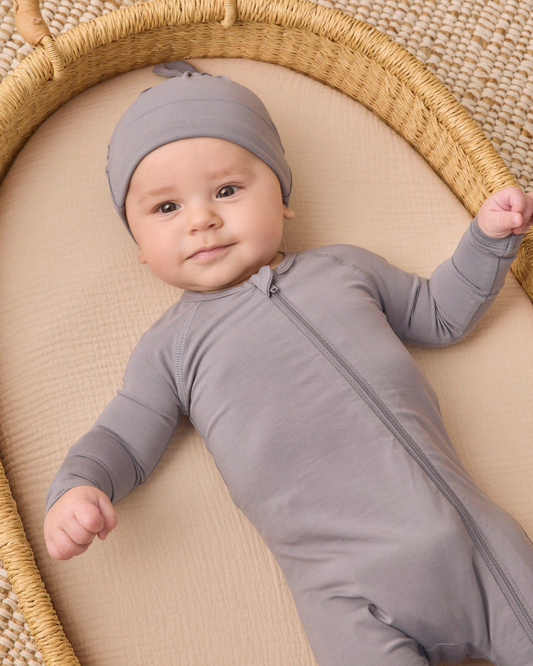 Bamboo Zip Footie || Slate