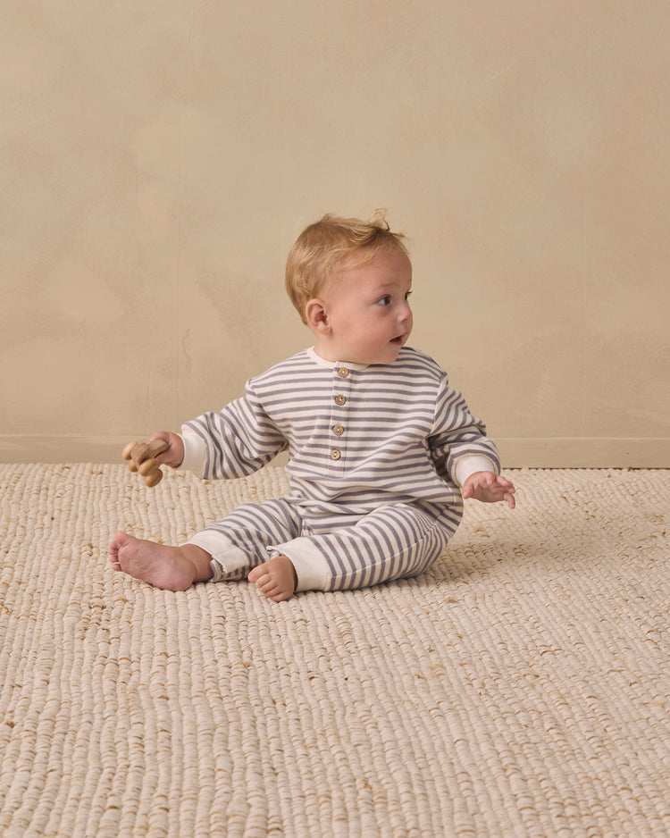 RELAXED JUMPSUIT || SLATE STRIPE
