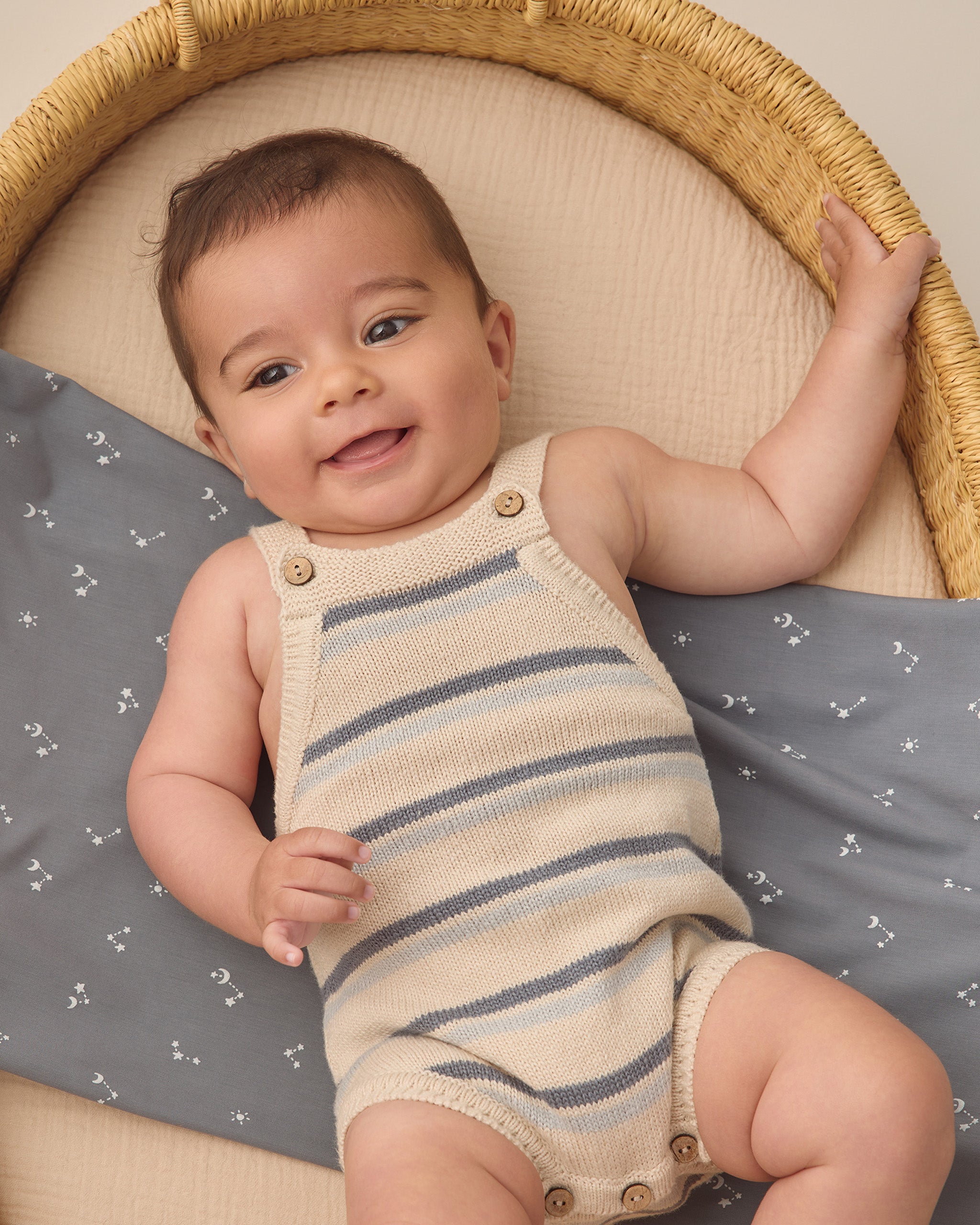 Tatum Romper || Ocean Stripe