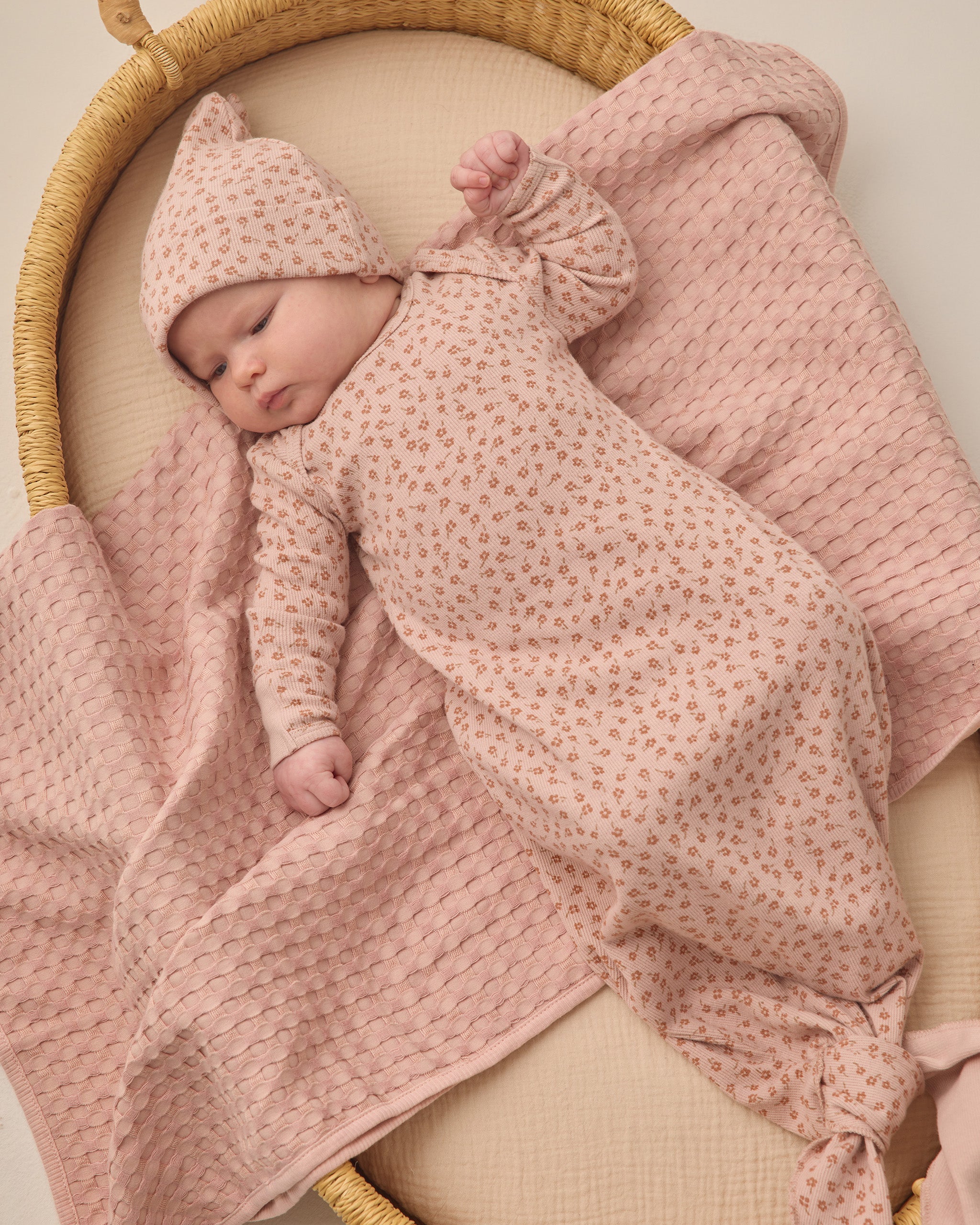 Knotted Baby Gown + Hat Set || Posy