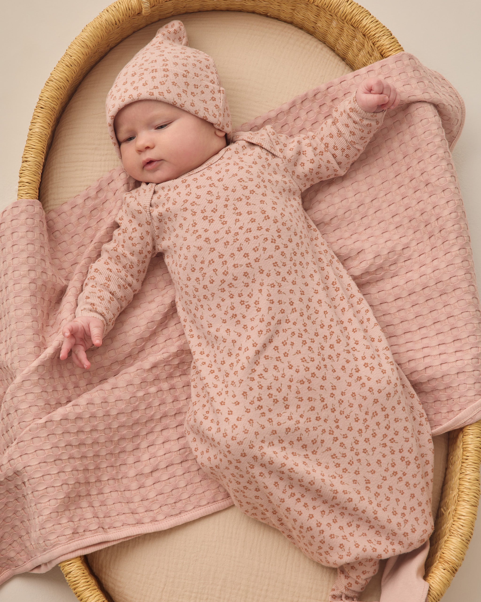 Knotted Baby Gown + Hat Set || Posy